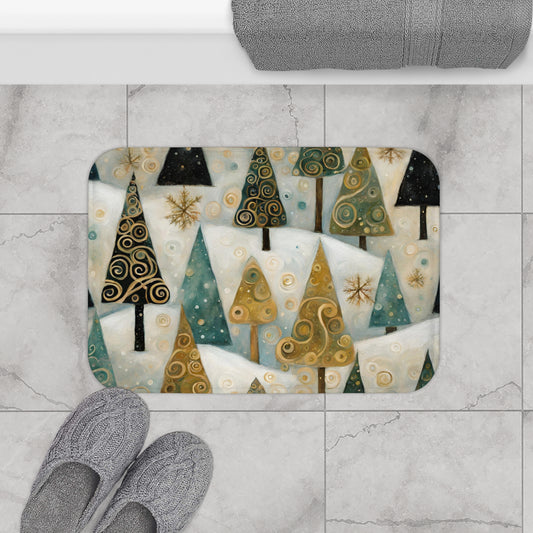 Festive Forest Microfiber Bath Mat