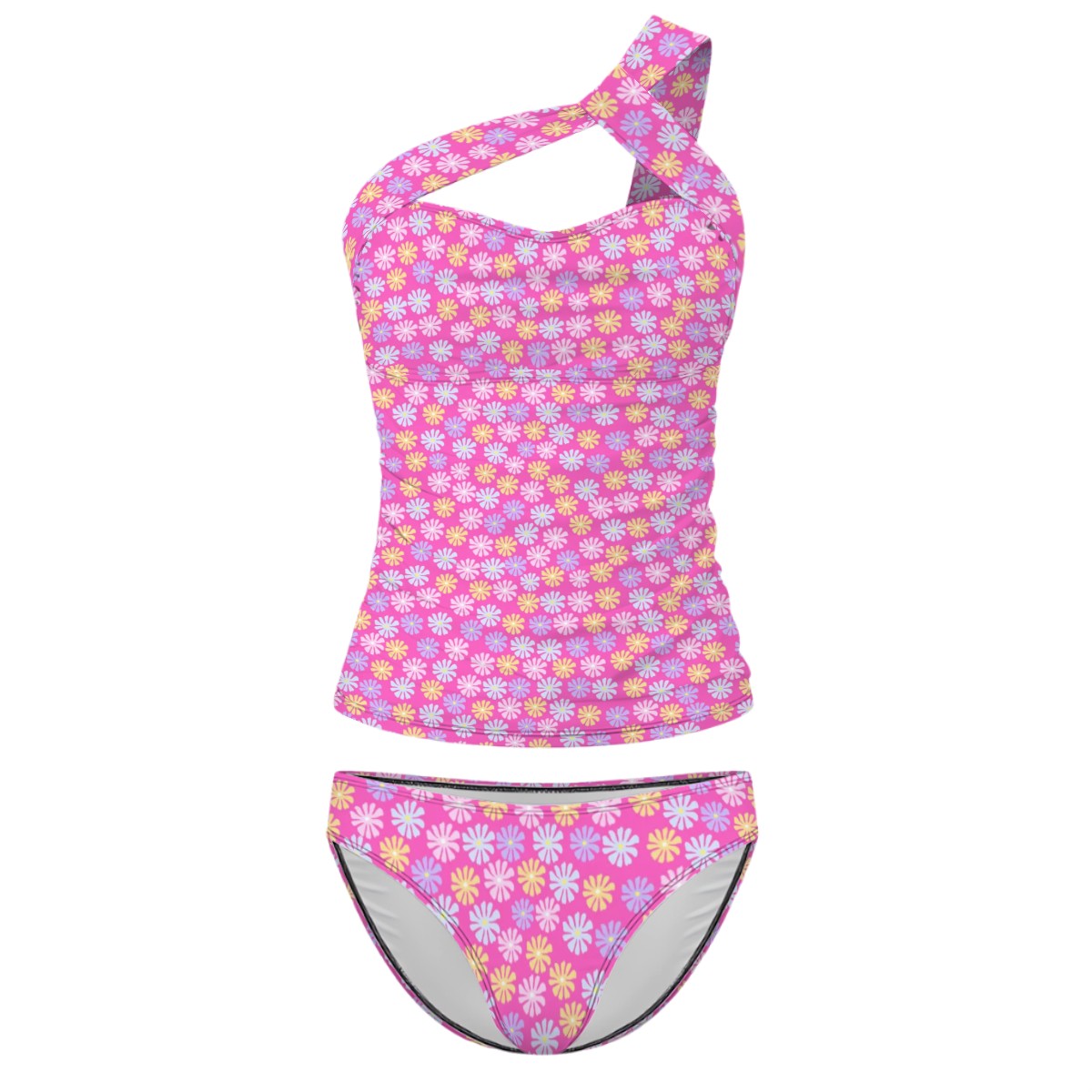 Petit One-Shoulder Two Piece Tankini Swimsuit