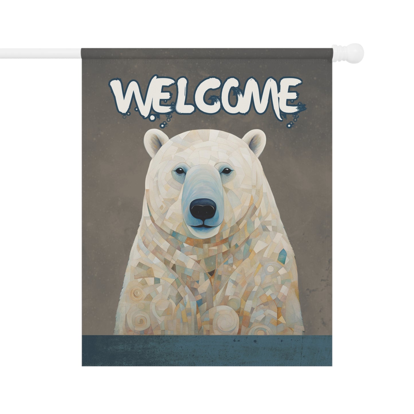 Polar Bear Welcome 2-Sided Garden & House Flag/Banner