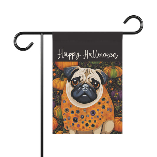 Pug Happy Halloween 2-Sided Garden & House Flag/Banner