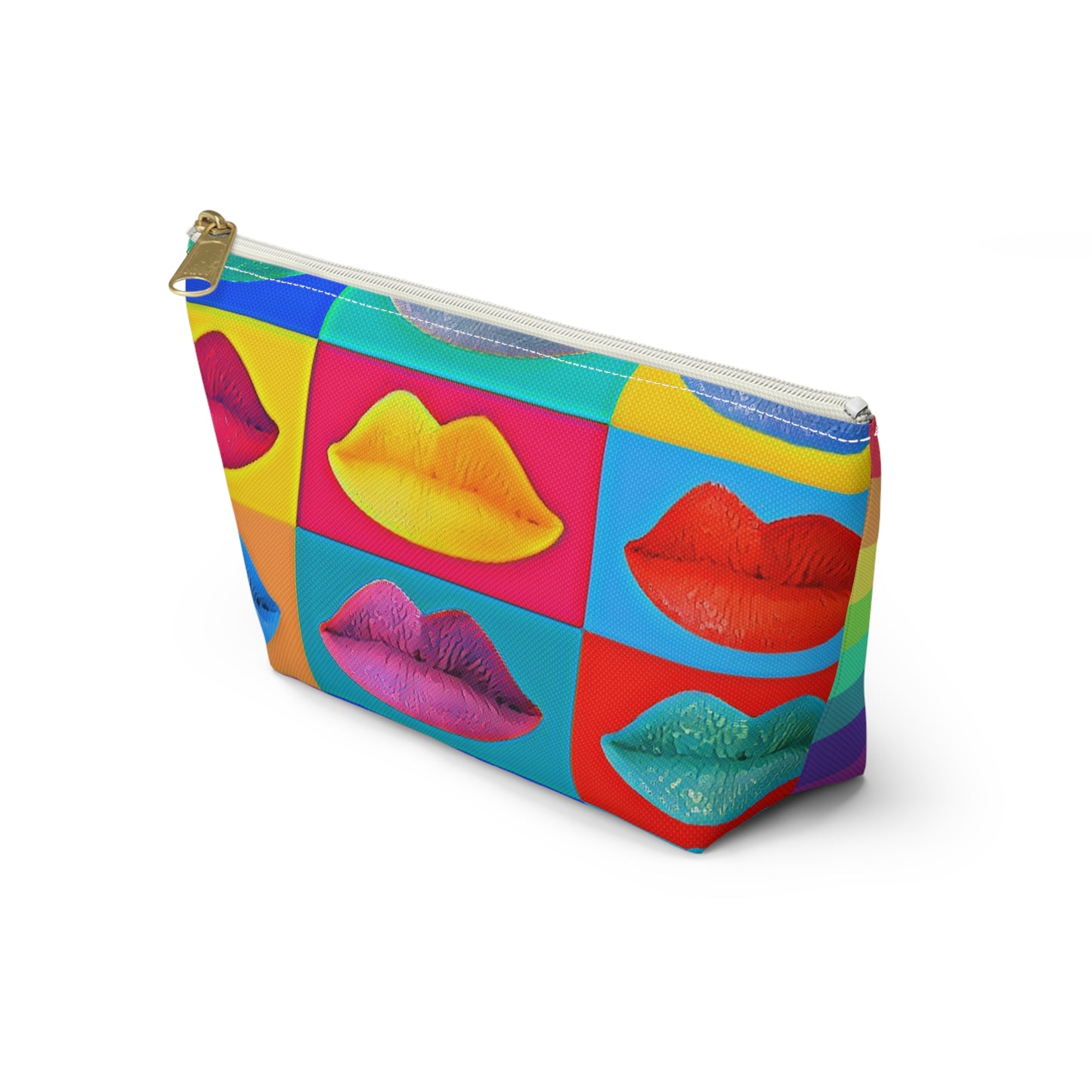 Pop Art Lips Accessory Pouch w T-bottom