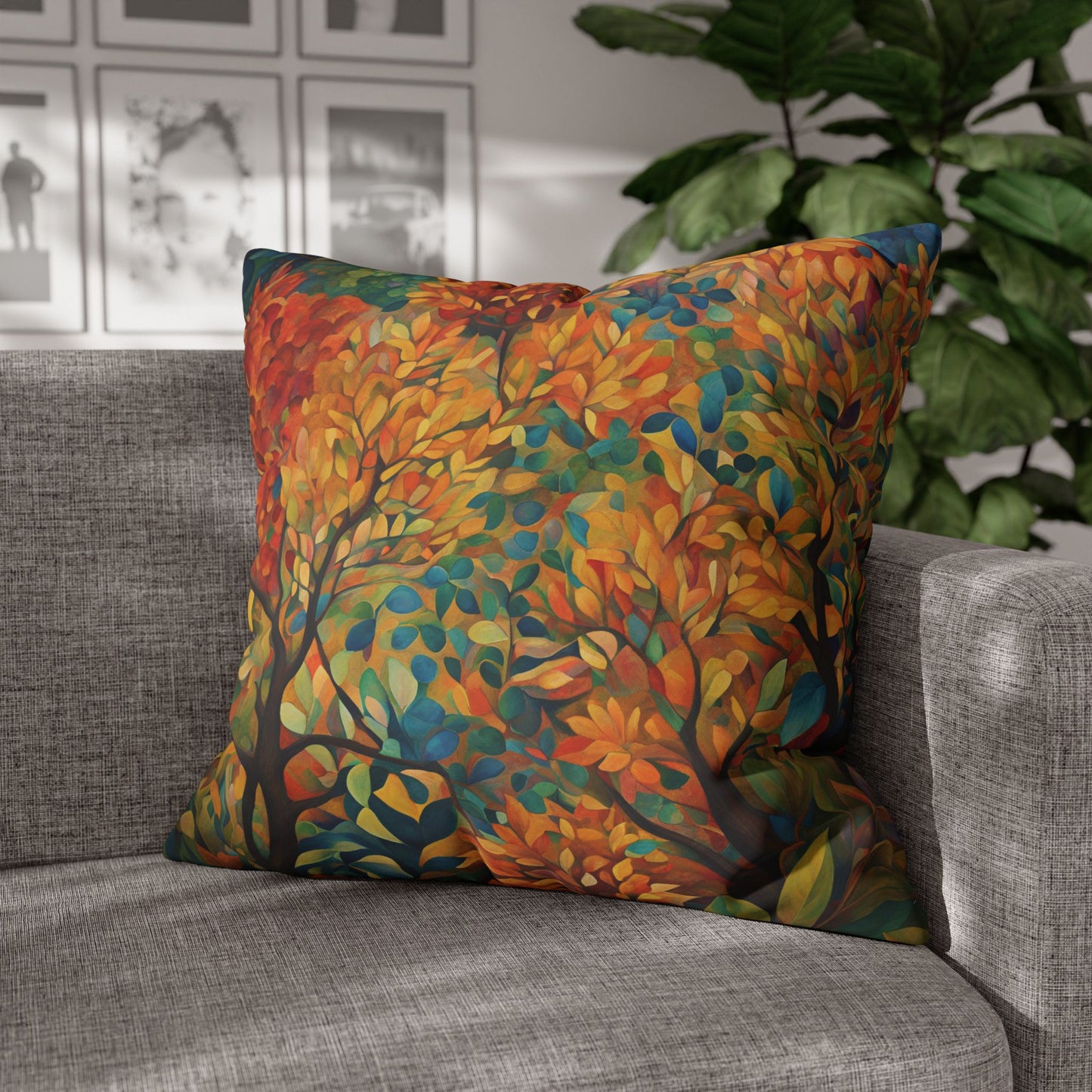 Autumn Square Poly Canvas Pillowcase