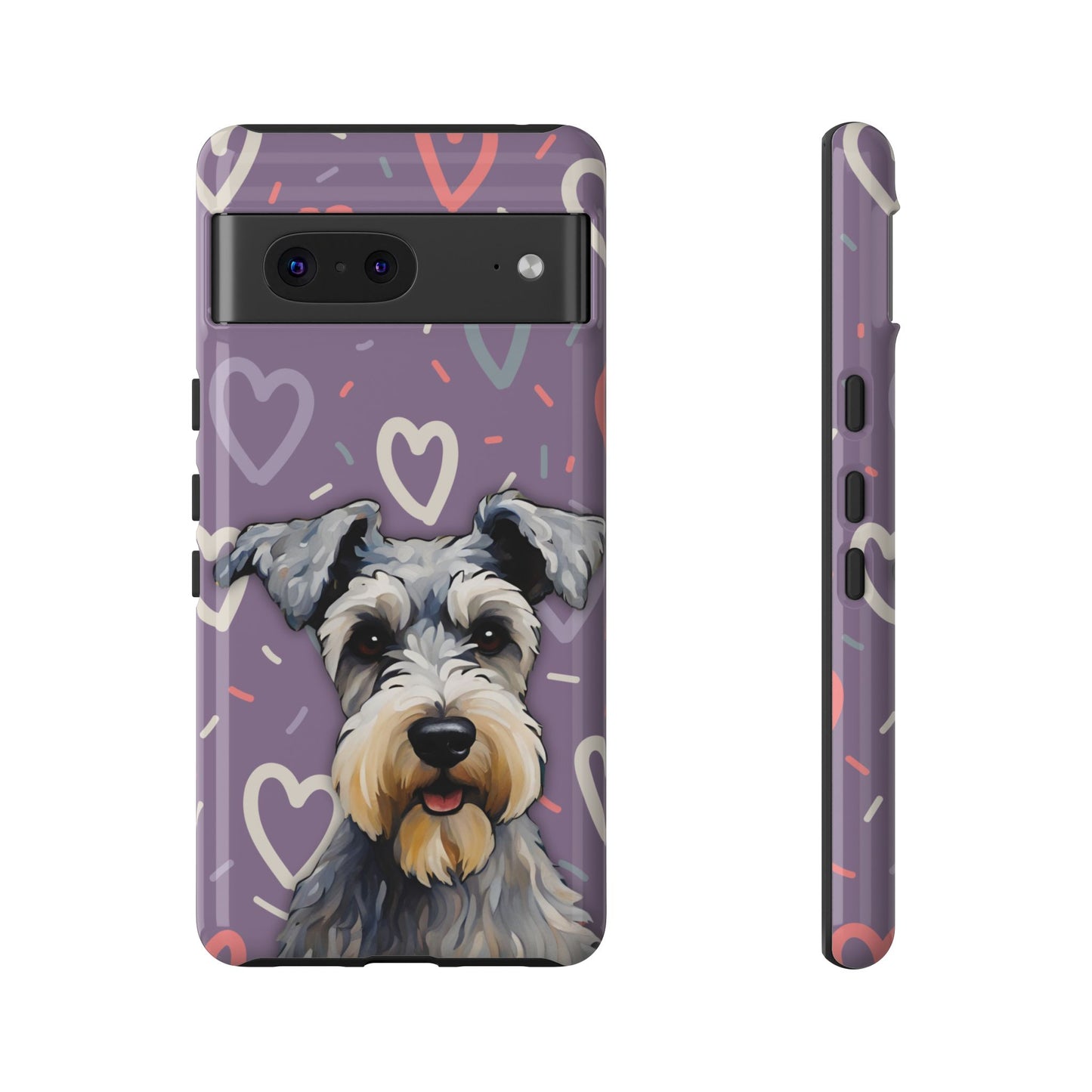 Miniature Schnauzer Love iPhone Samsung Galaxy Google Pixel Glossy Tough Case