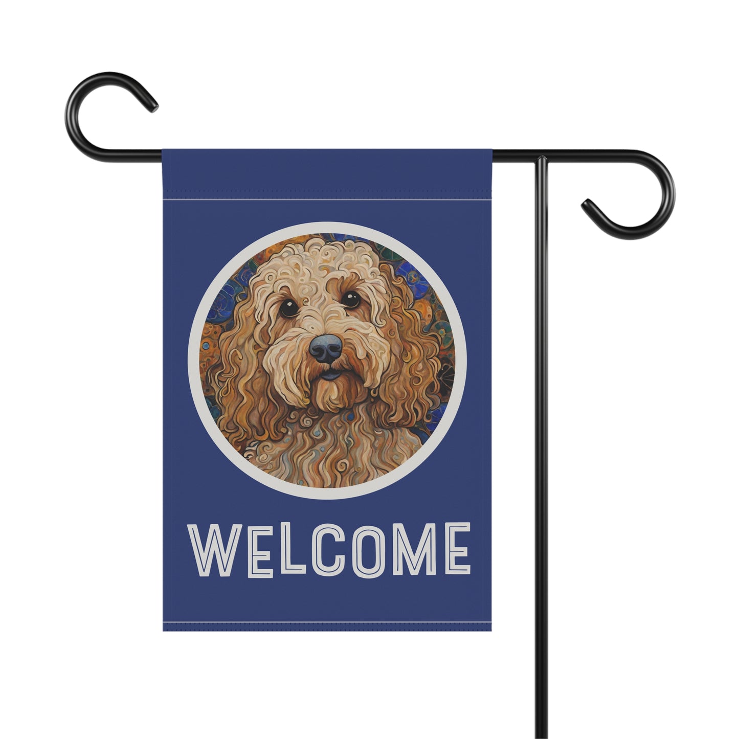 Goldendoodle Welcome 2-Sided Garden & House Flag/Banner