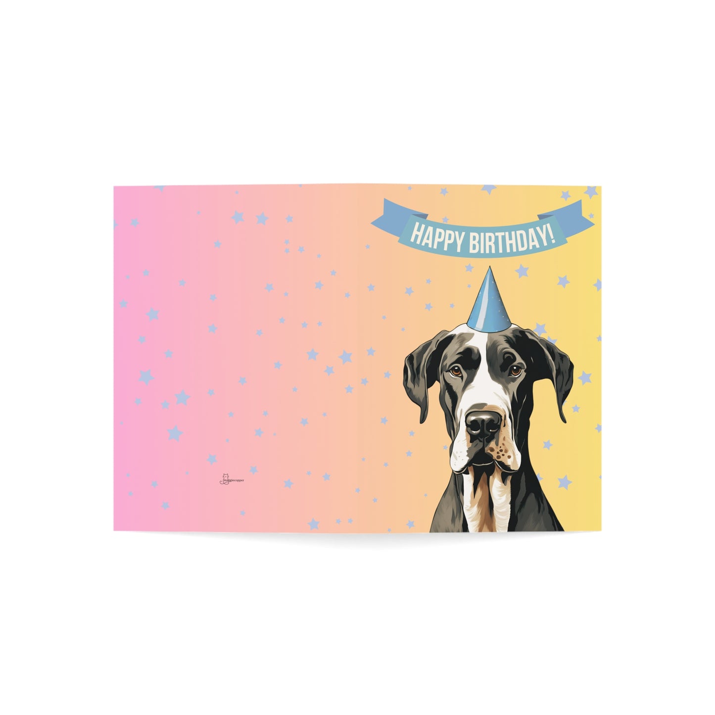 Great Dane Happy Birthday 5 x 7 Greeting Cards (10 Pack)