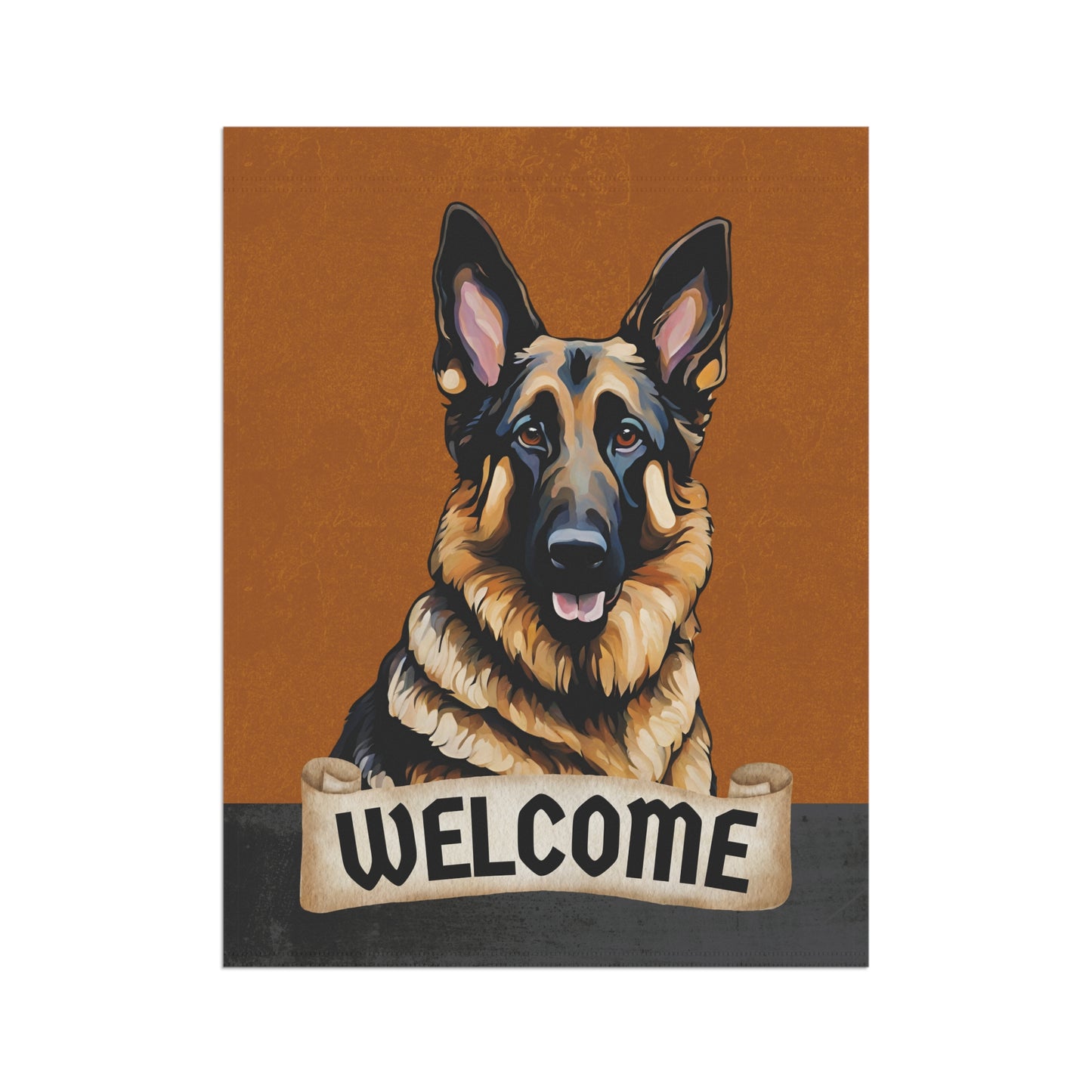 German Shepherd Welcome 2-Sided Garden & House Flag/Banner