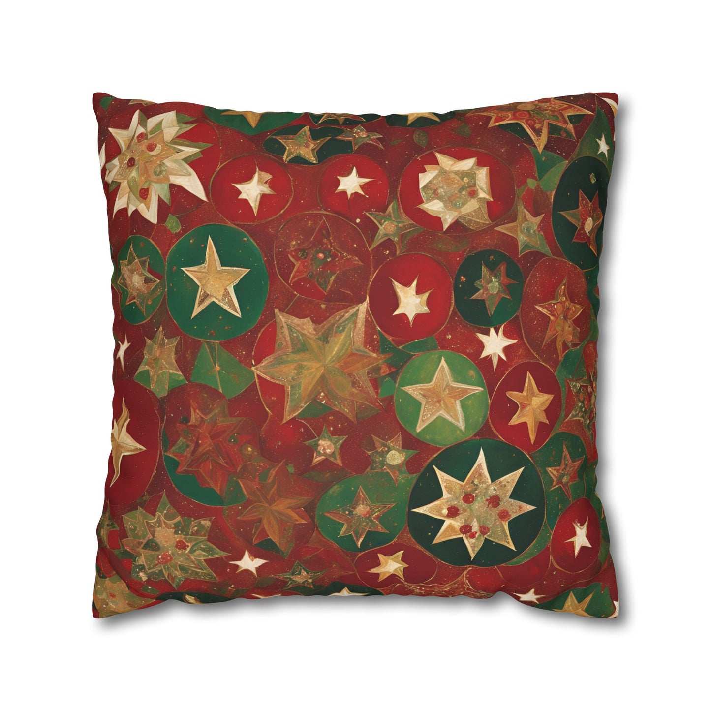 Holidaze Starz Square Poly Canvas Pillowcase