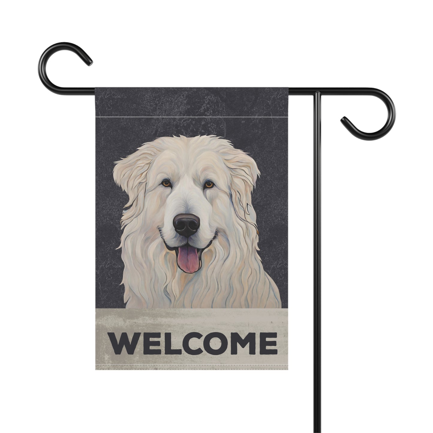 Great Pyrenees Welcome 2-Sided Garden & House Flag/Banner