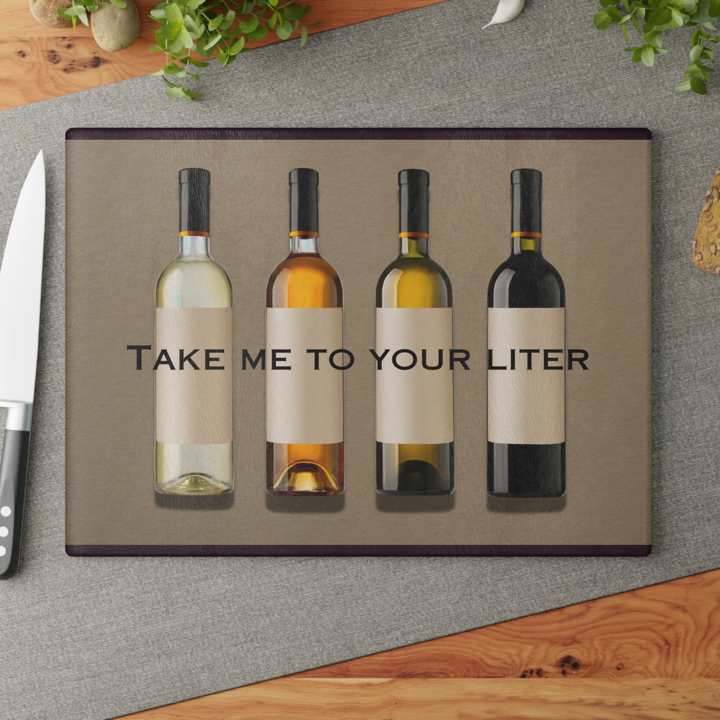 Take Me to Your Liter Tempered Glass Cutting Board