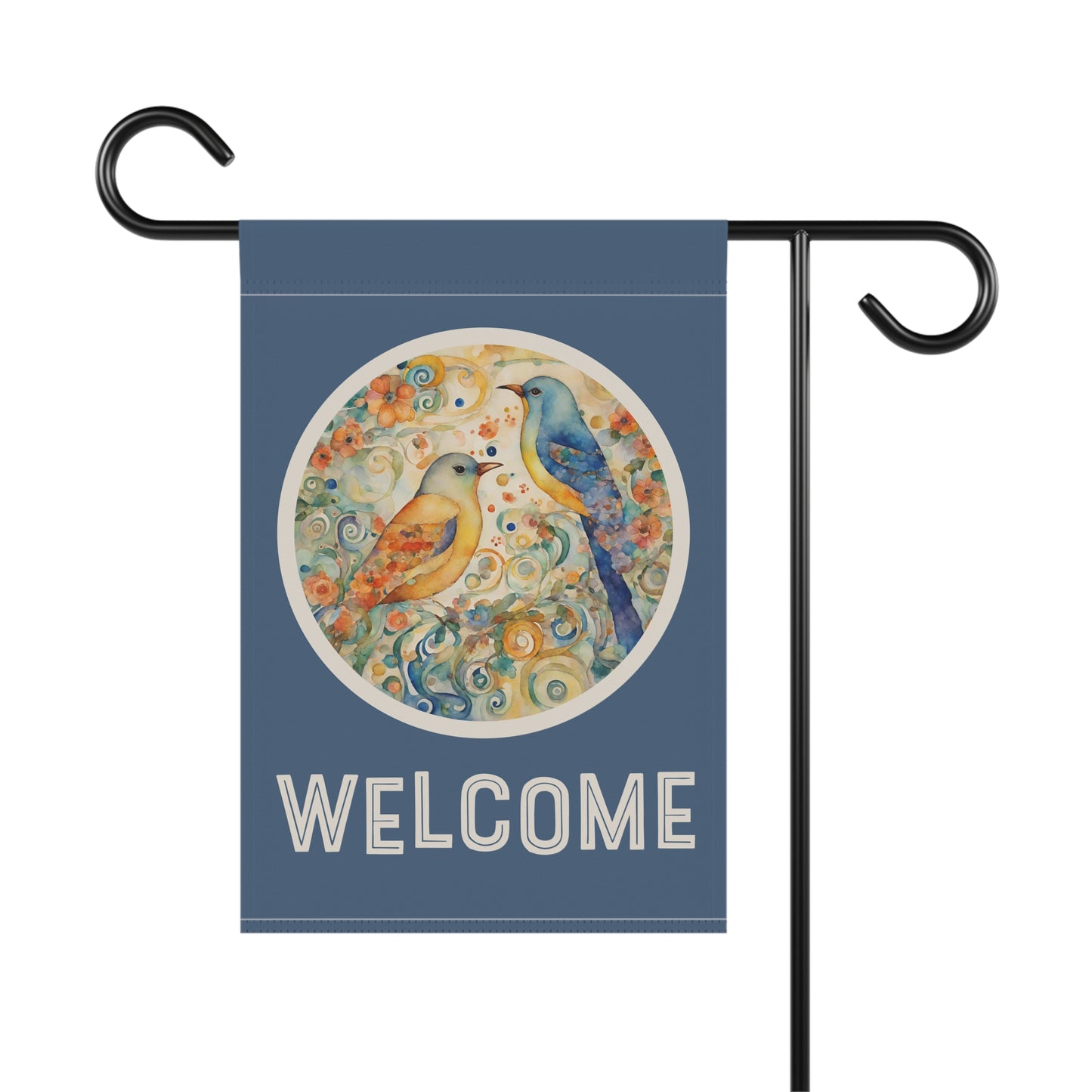 Garden Birds Welcome 2-Sided Garden & House Flag/Banner