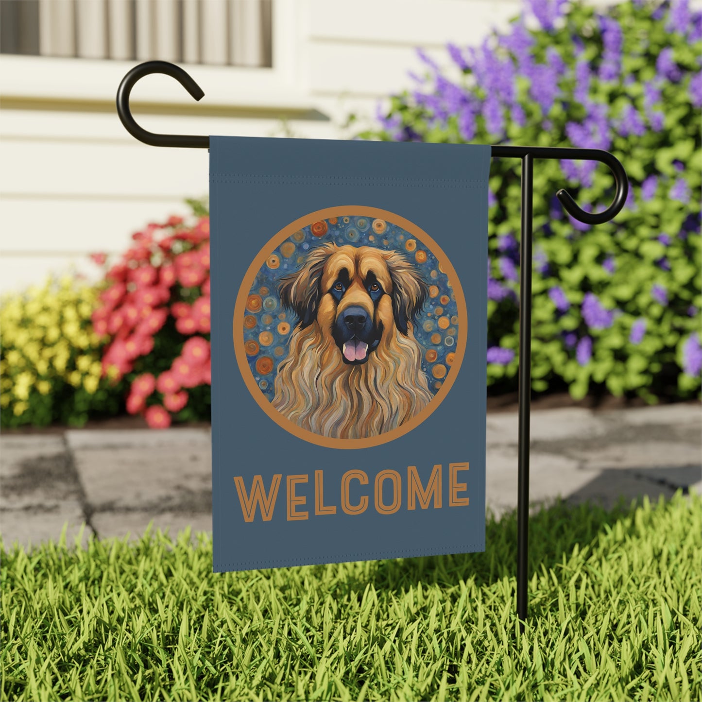 Leonberger Welcome 2-Sided Garden & House Flag/Banner