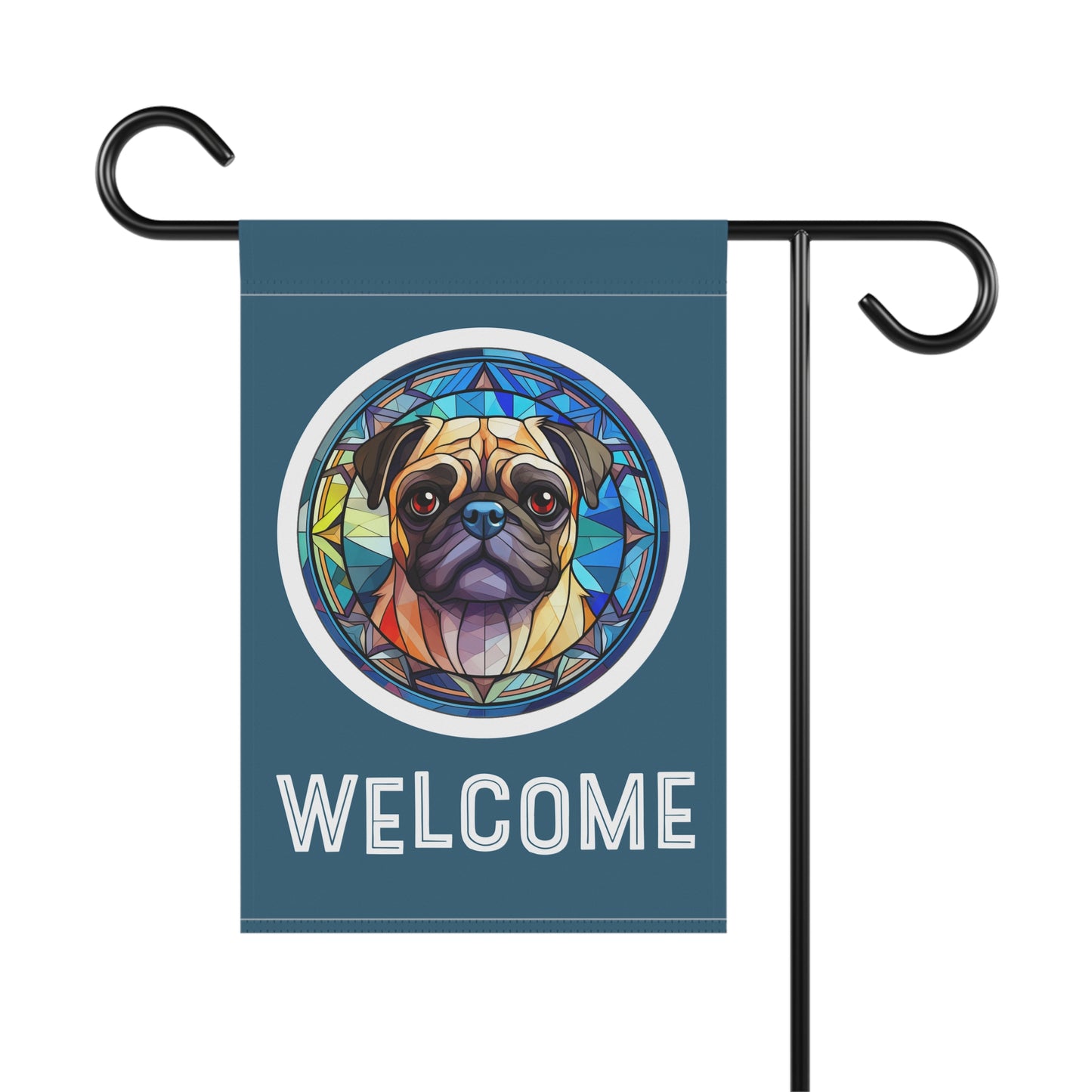 Pug Welcome 2-Sided Garden & House Flag/Banner