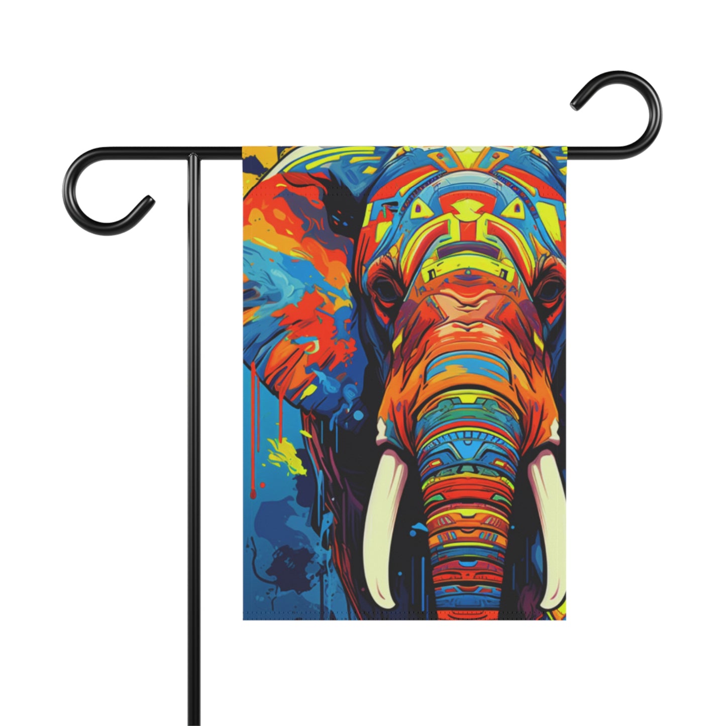 Just For the Helephant Abstract 2-Sided Garden & House Flag/Banner