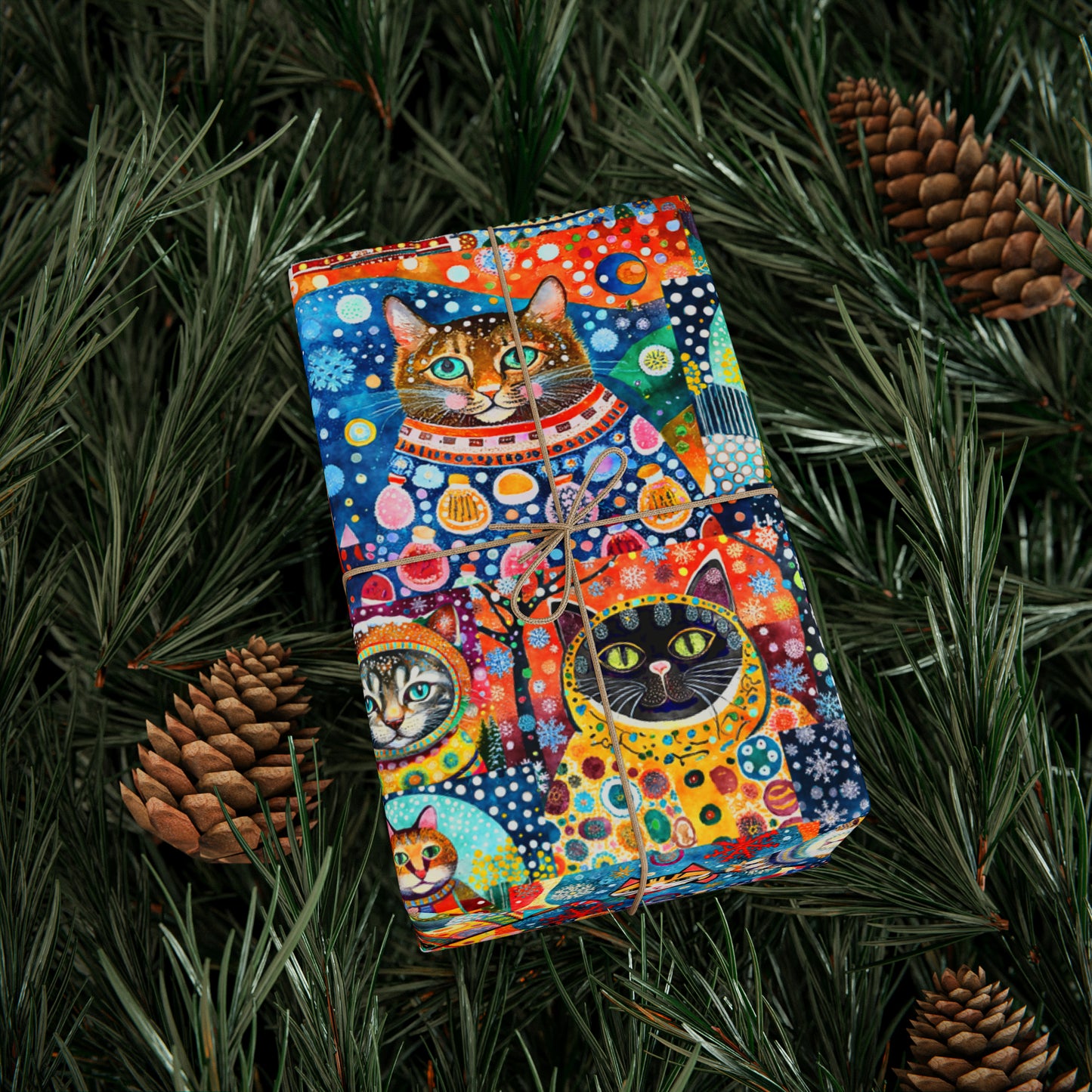 Funky Winter Cats Wrapping Papers