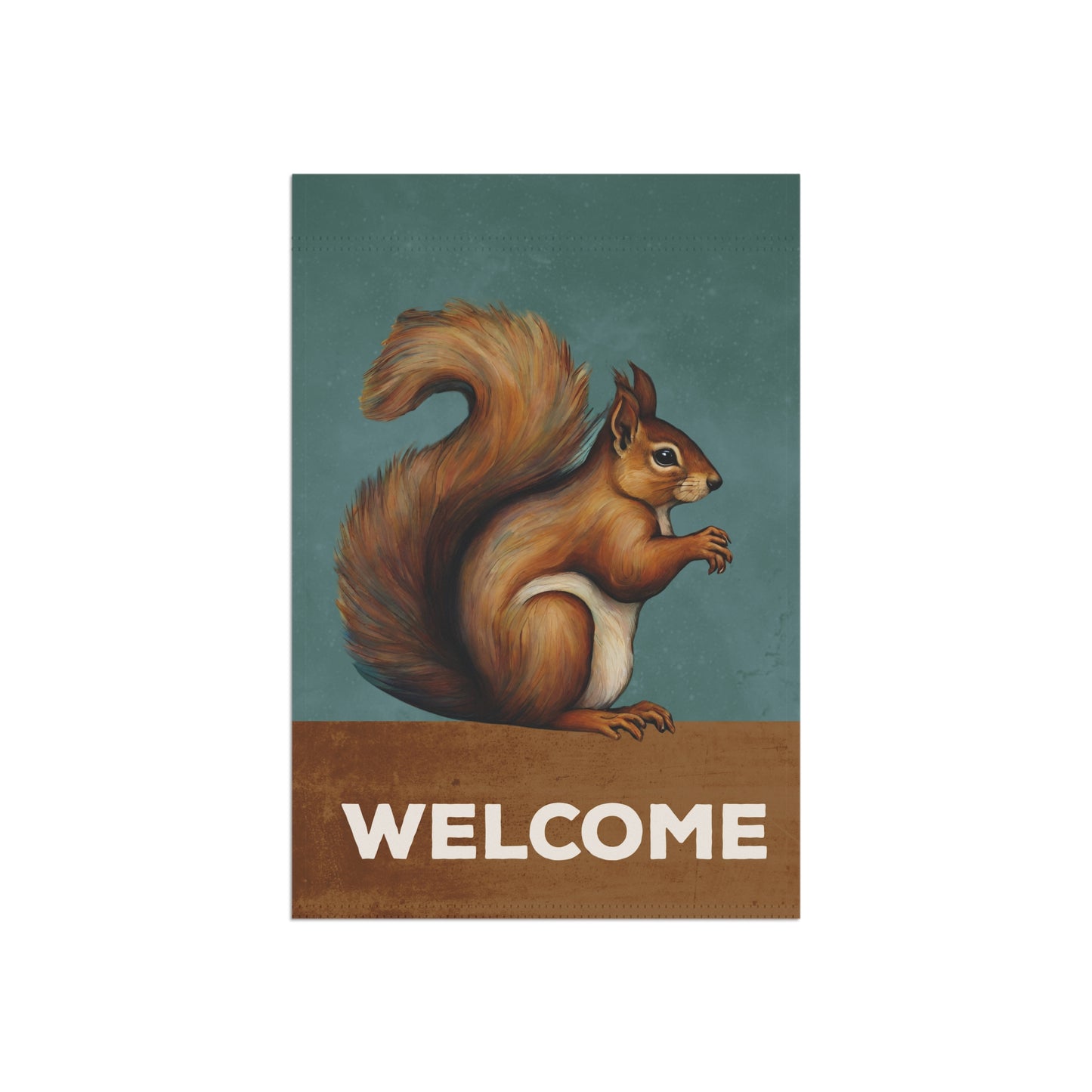 Squirrel Welcome 2-Sided Garden & House Flag/Banner