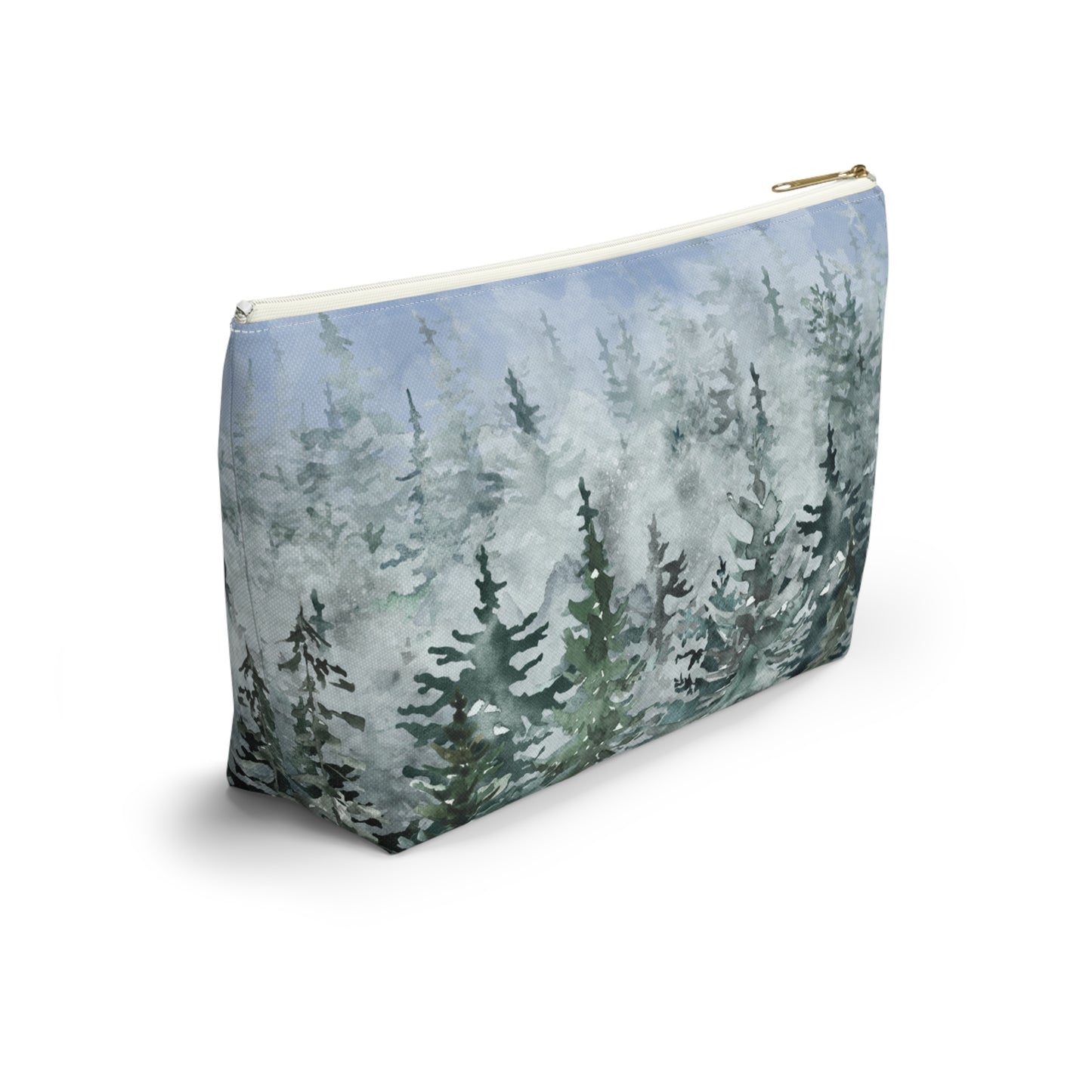 Evergreens in Winter Accessory Pouch w T-bottom