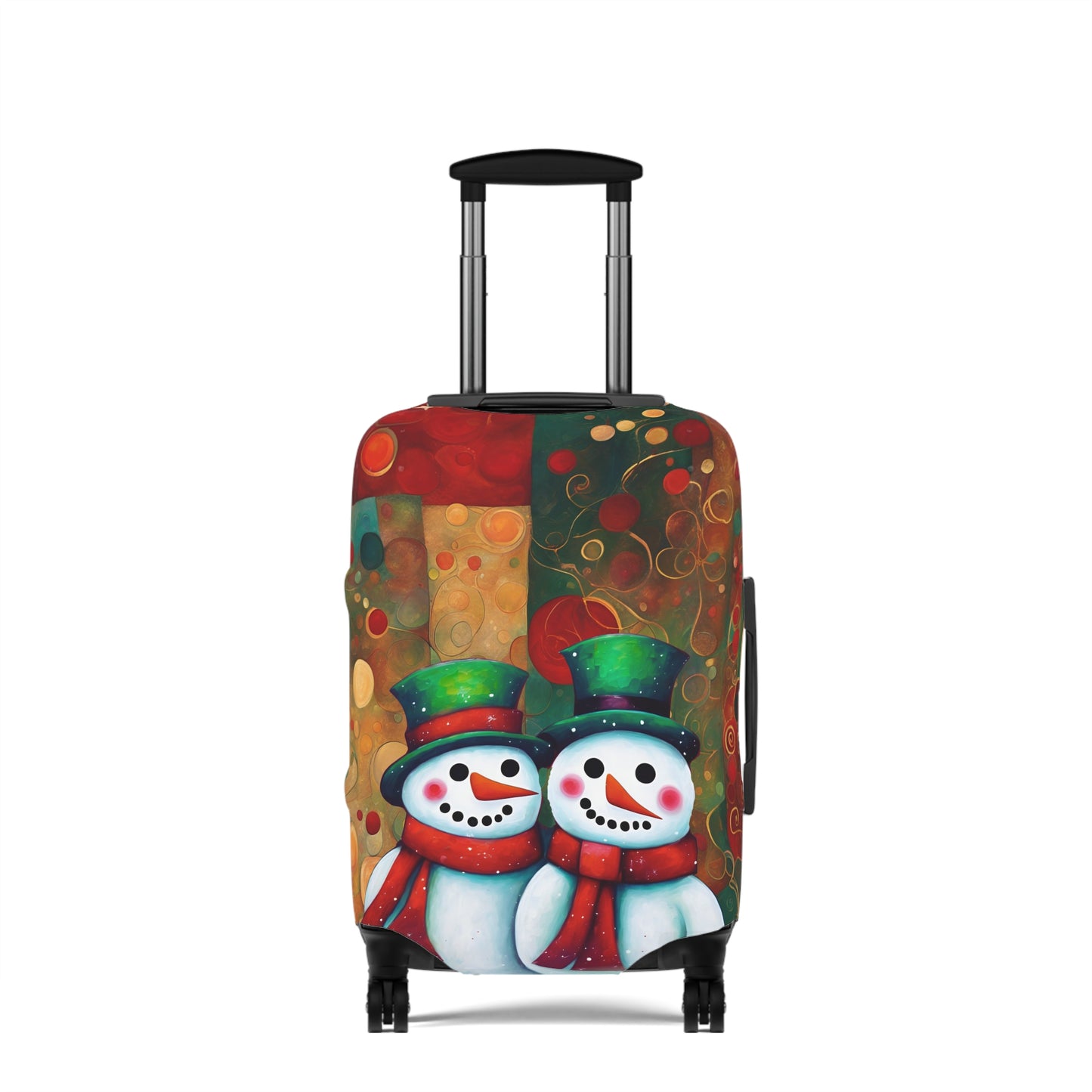 Snowman Couple Luggage Cover