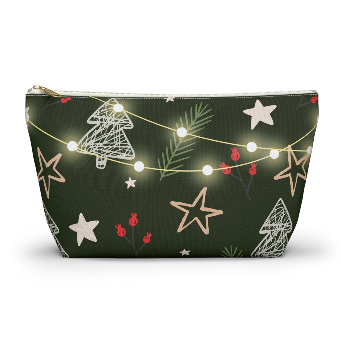 Rustic Christmas Accessory Pouch w T-bottom