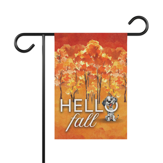 Dalmatian Welcome Fall 2-Sided Garden & House Flag/Banner