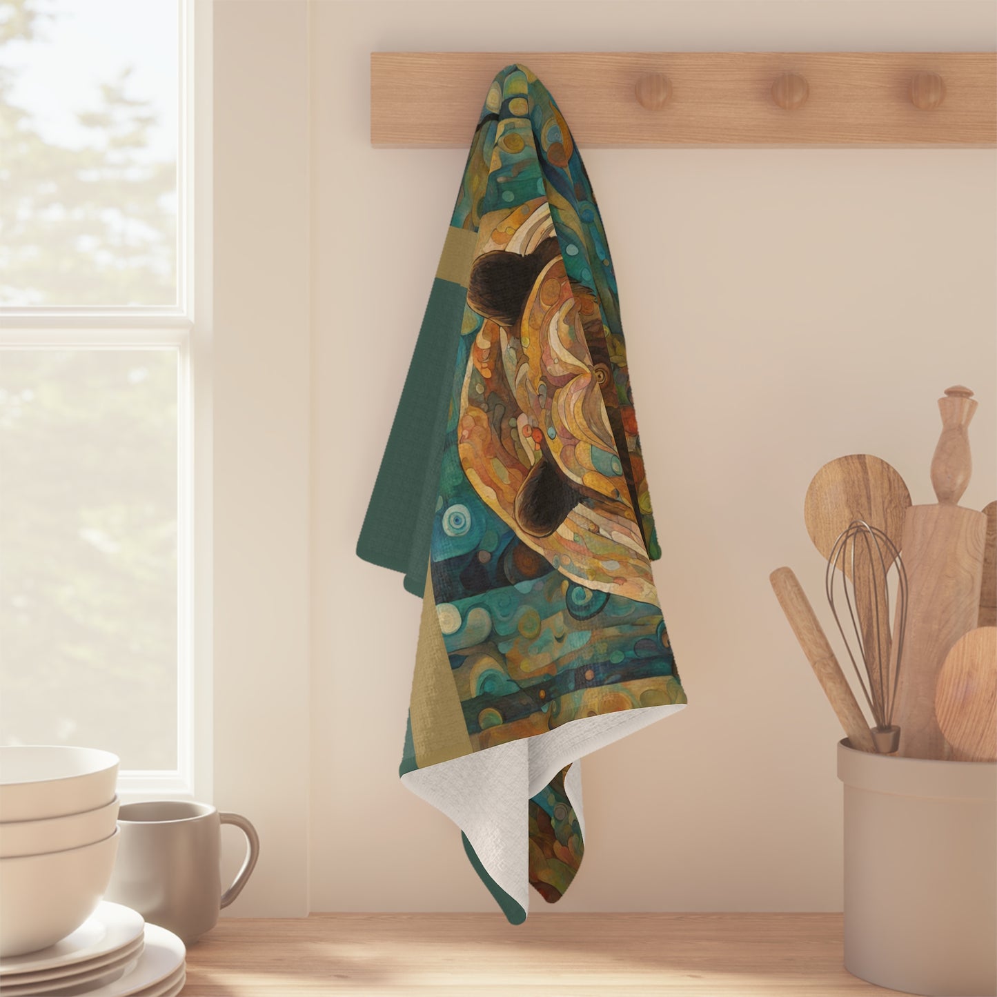 Mountain Forest Grizzly Microfiber Tea Towel