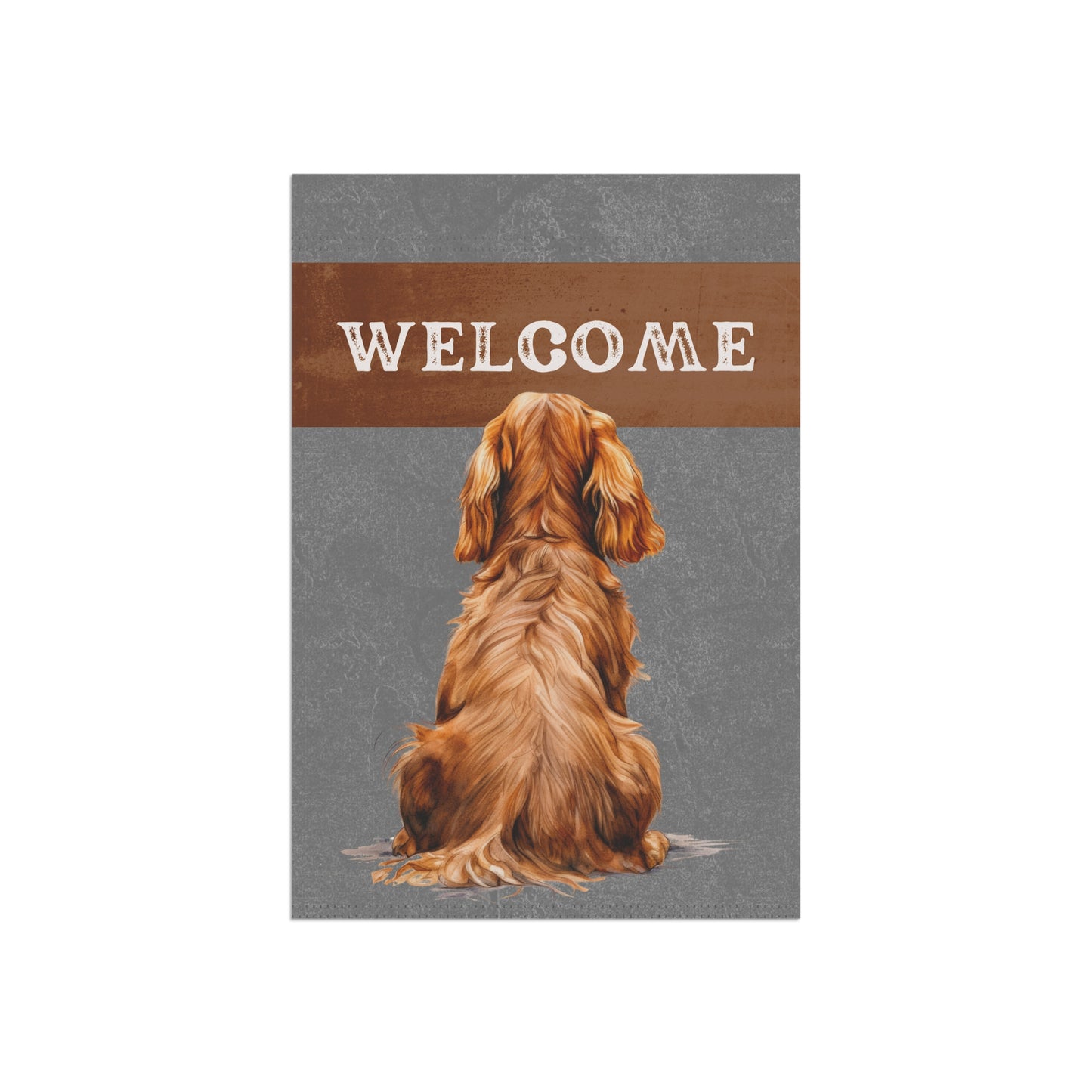 Cocker Spaniel Welcome 2-Sided Garden & House Flag/Banner