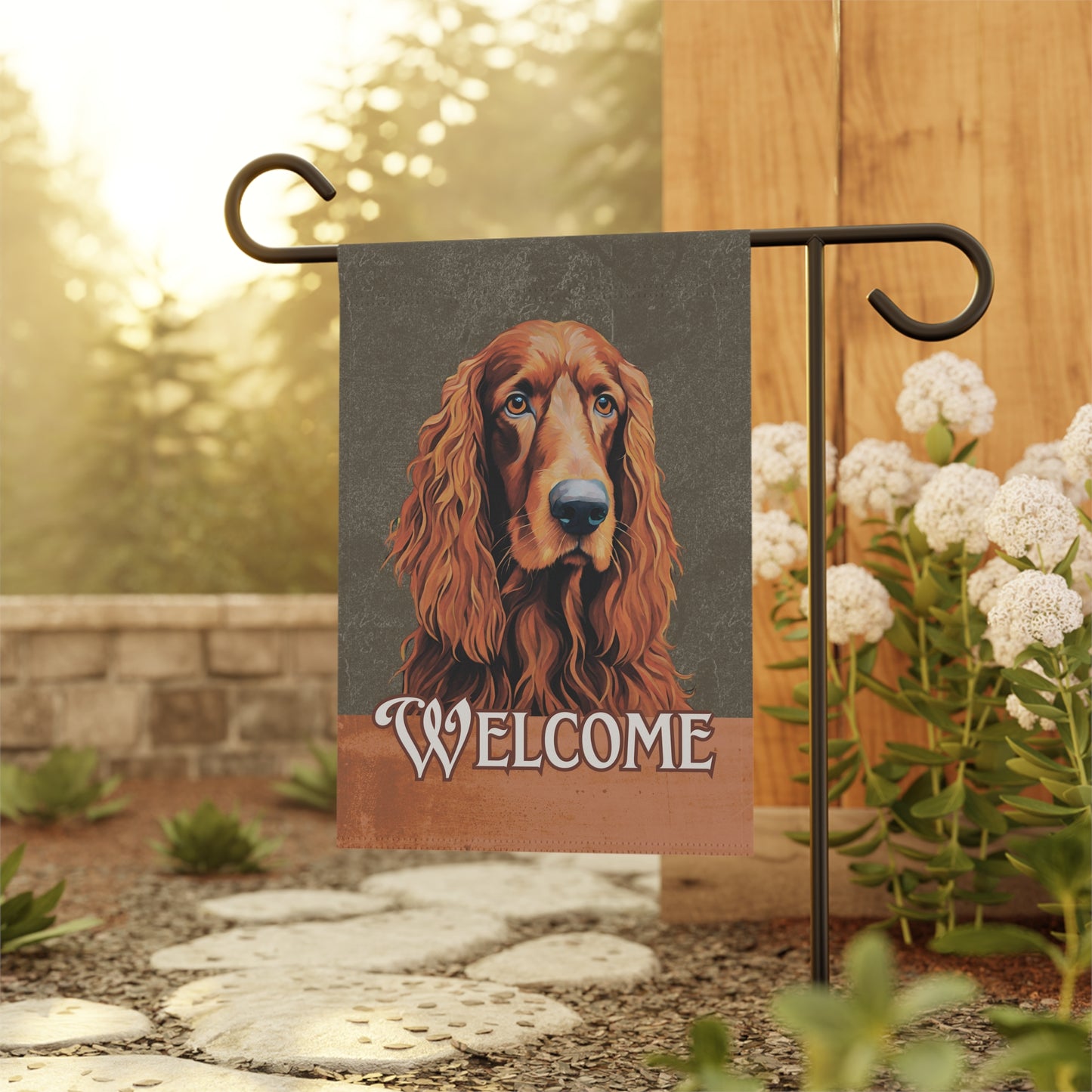 Irish Setter Welcome 2-Sided Garden & House Flag/Banner