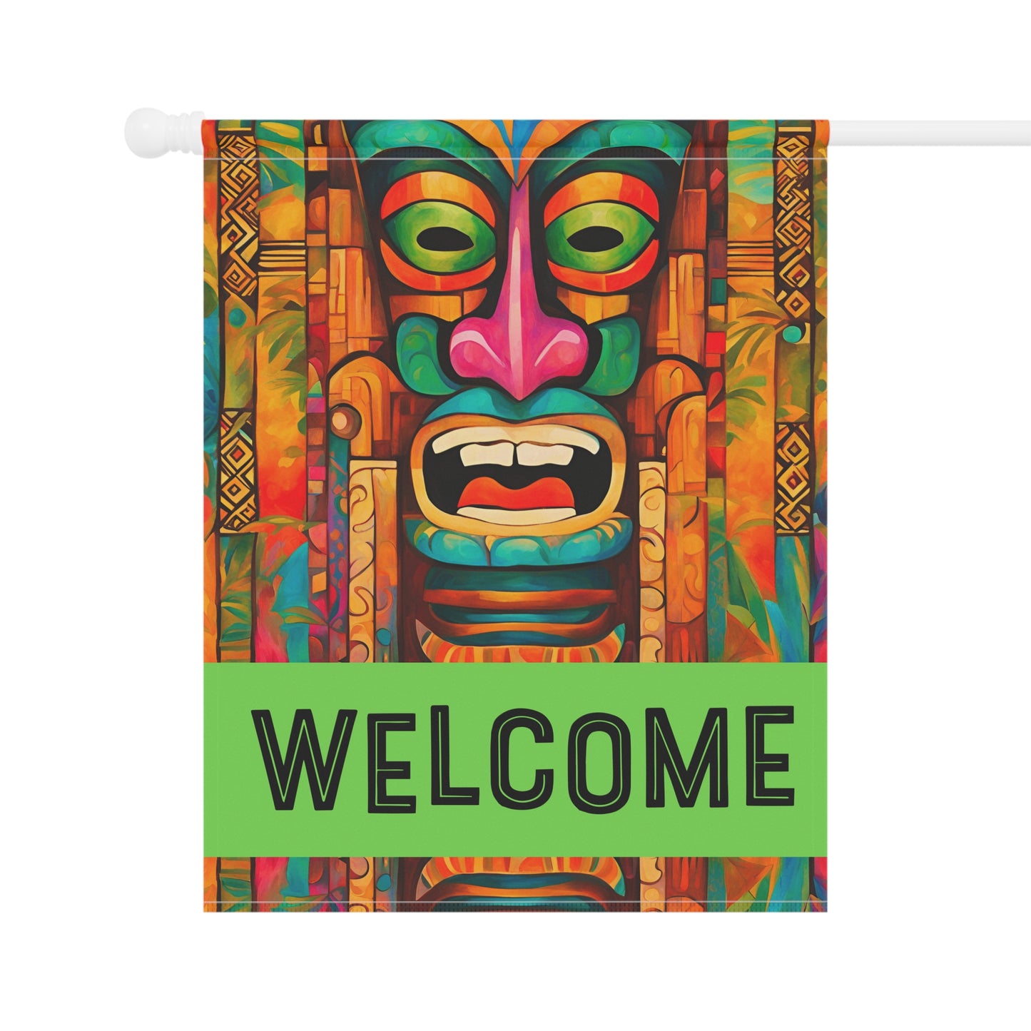 Tiki Jive Welcome 2-Sided Garden & House Flag/Banner