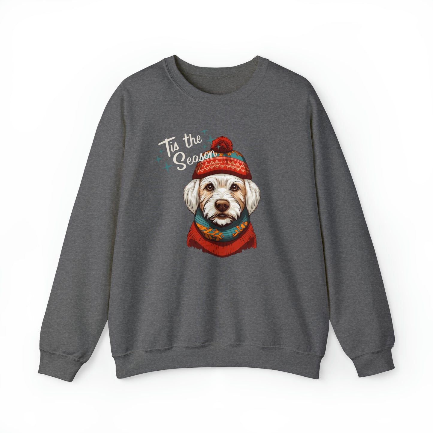 West Highland Terrier in Hat & Scarf Tis the Season Unisex Heavy Blend™ Crewneck Sweatshirt