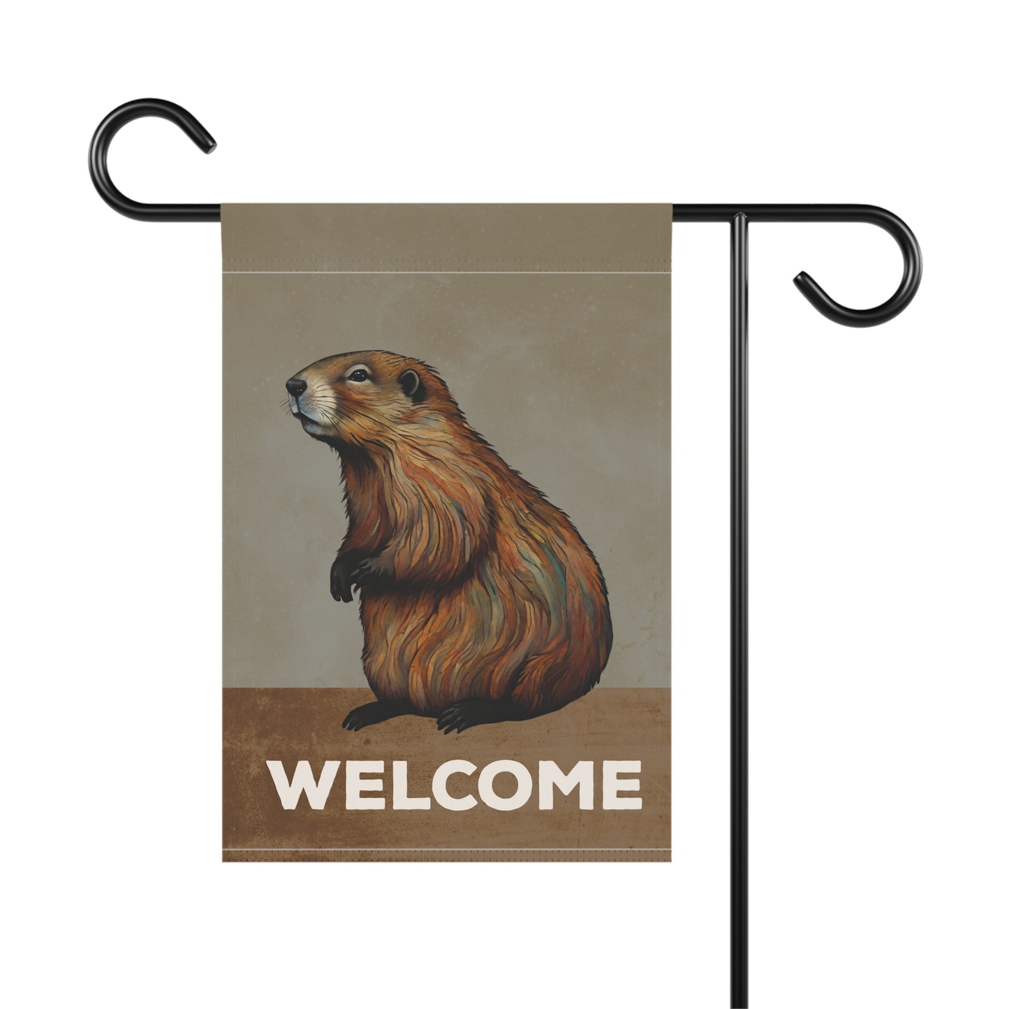 Marmot Welcome 2-Sided Garden & House Flag/Banner