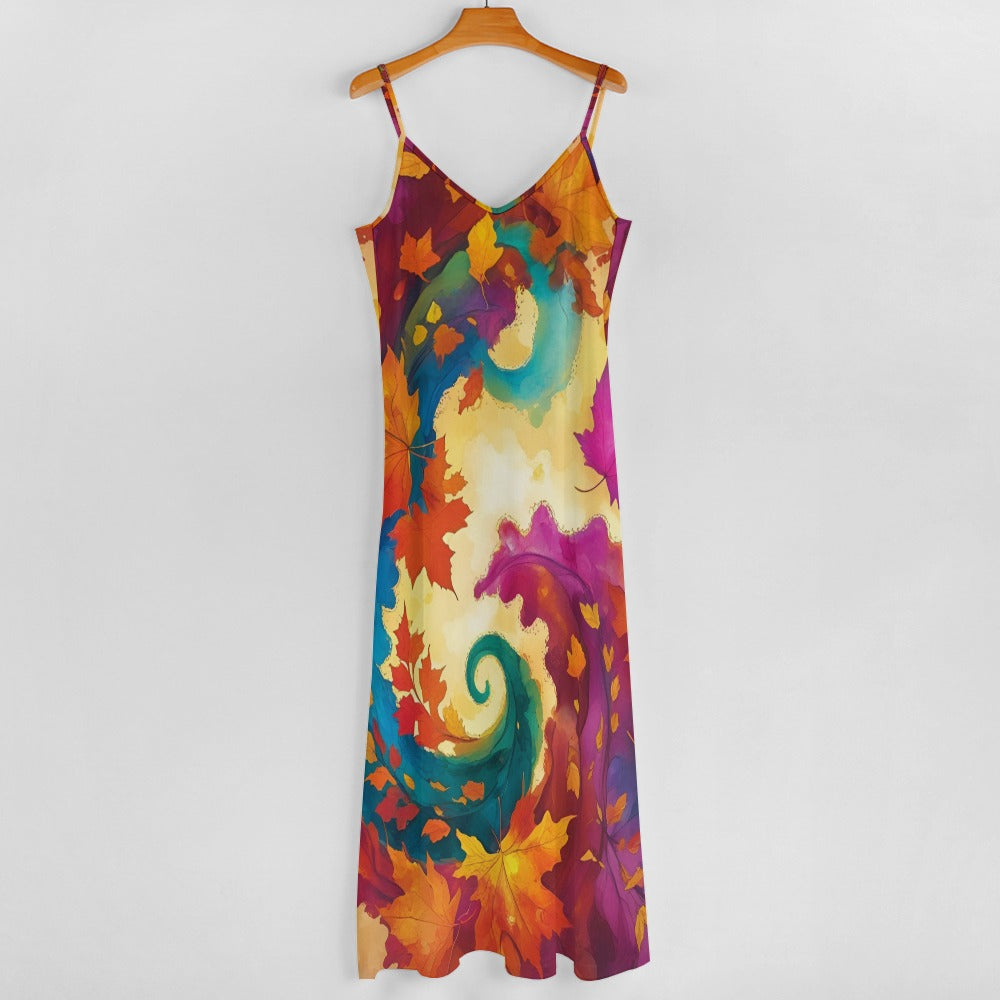 Autumn Leaves Women's Summer Fashion Slip Dress