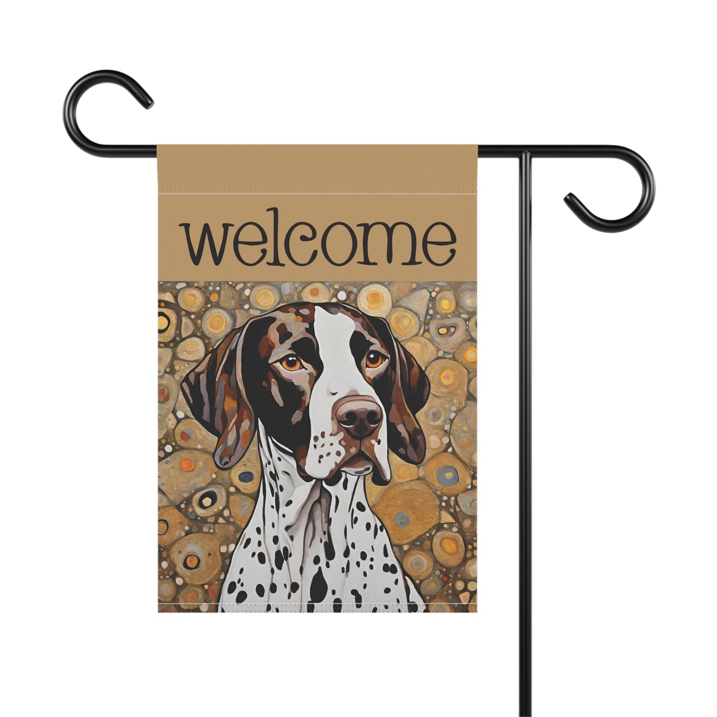 Pointer Welcome 2-Sided Garden & House Flag/Banner