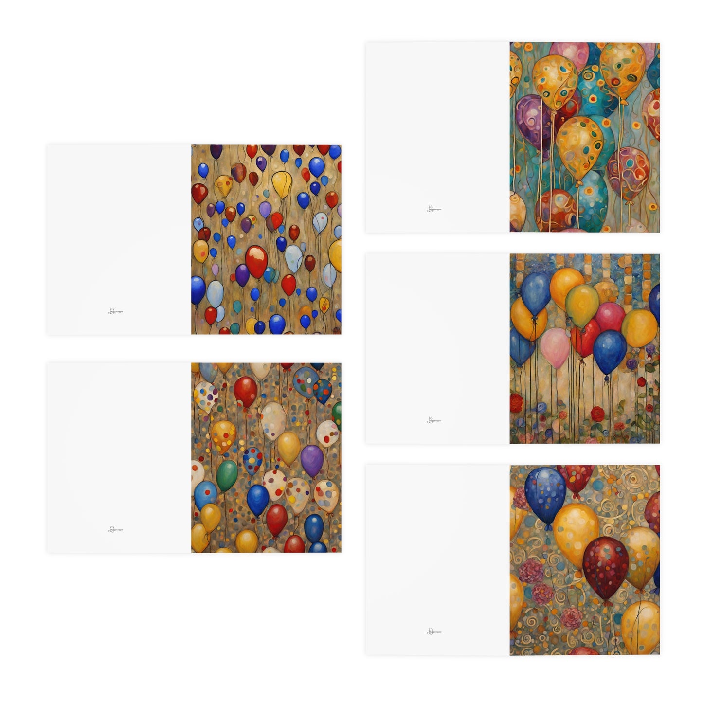 Balloons Happy Birthday Greeting Cards (5-Pack)