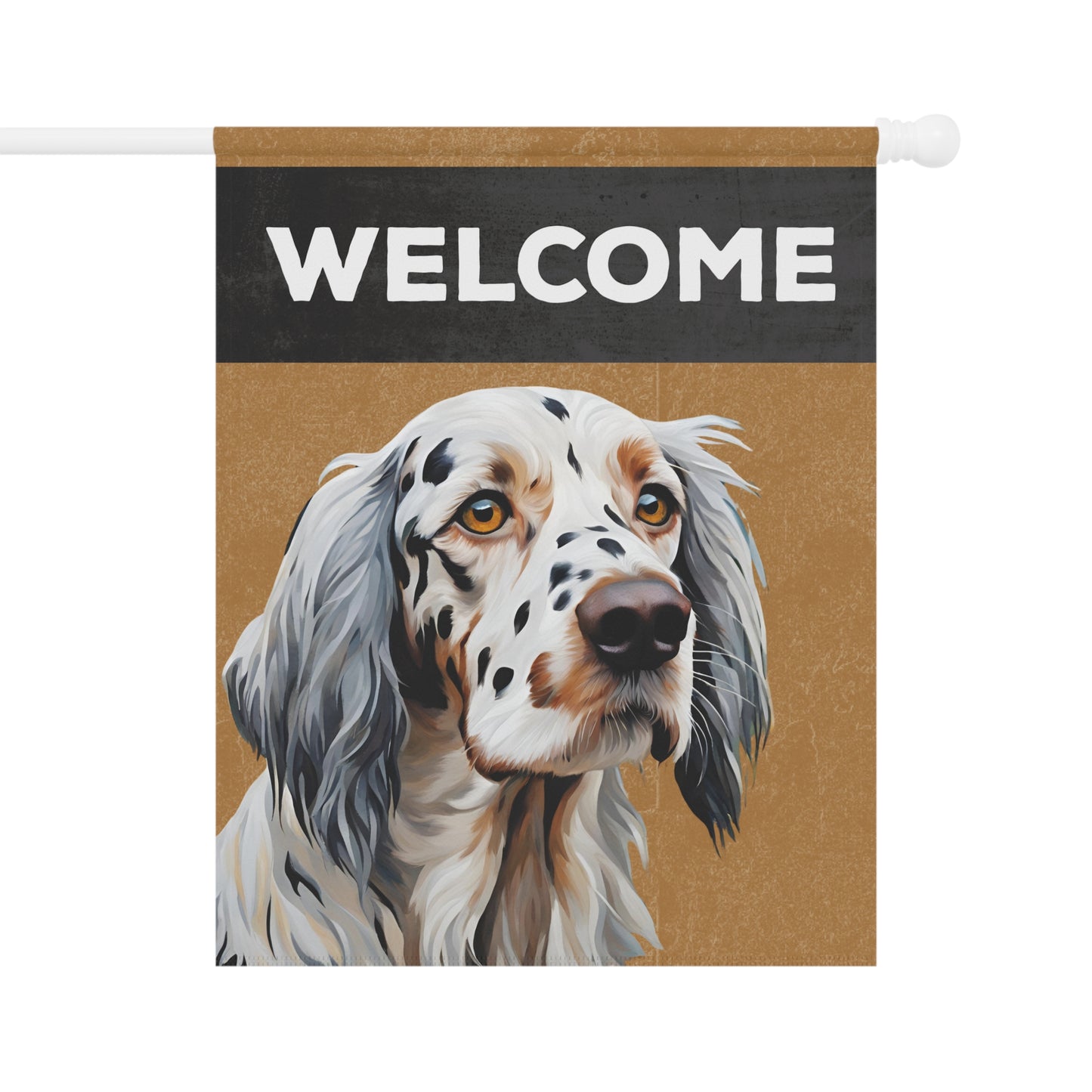 English Setter Welcome 2-Sided Garden & House Flag/Banner