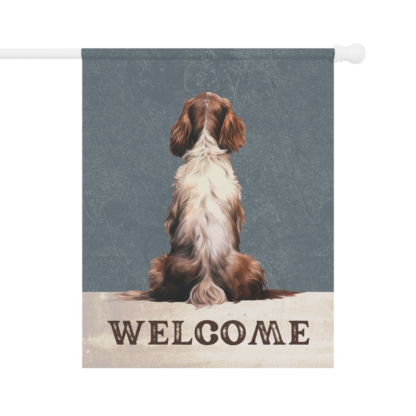 English Springer Spaniel Welcome 2-Sided Garden & House Flag/Banner