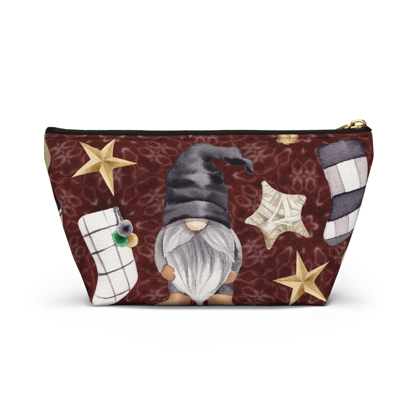 Rustic Gnome Holiday Accessory Pouch w T-bottom