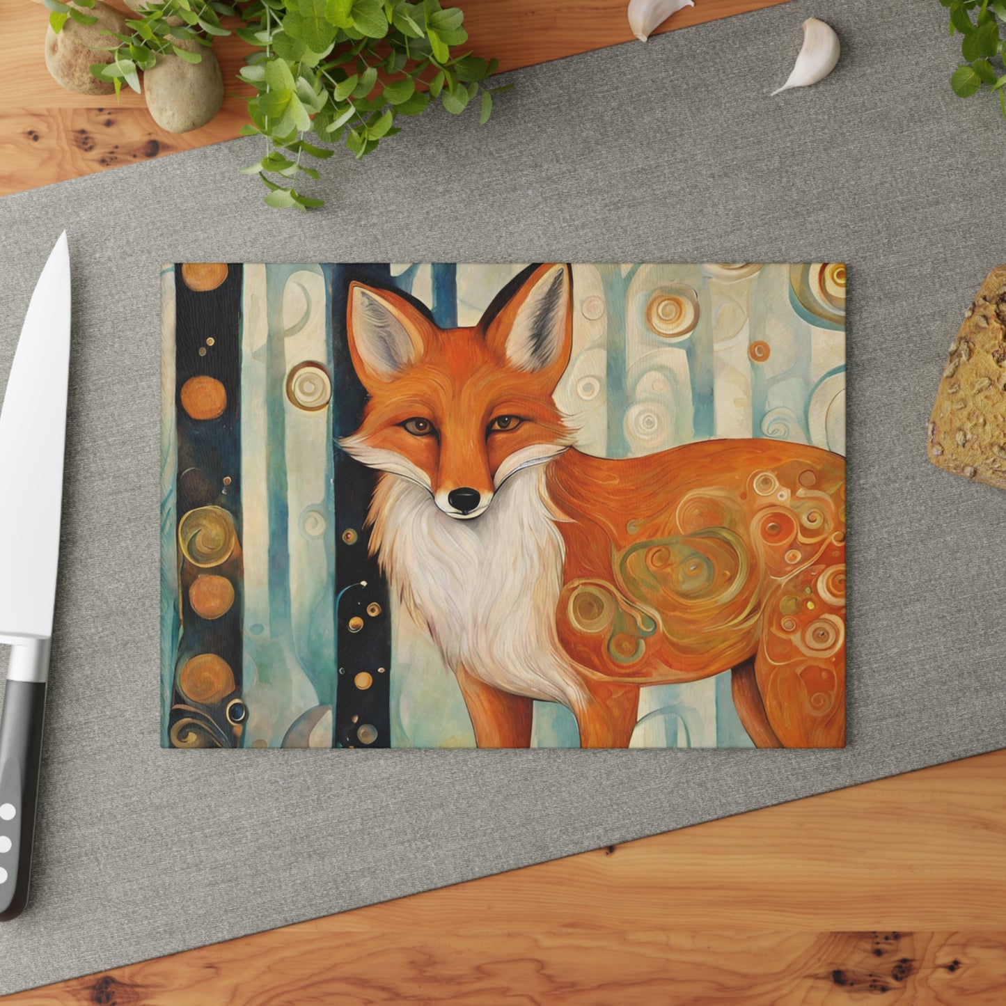 The Fox Tempered Glass Cutting Board