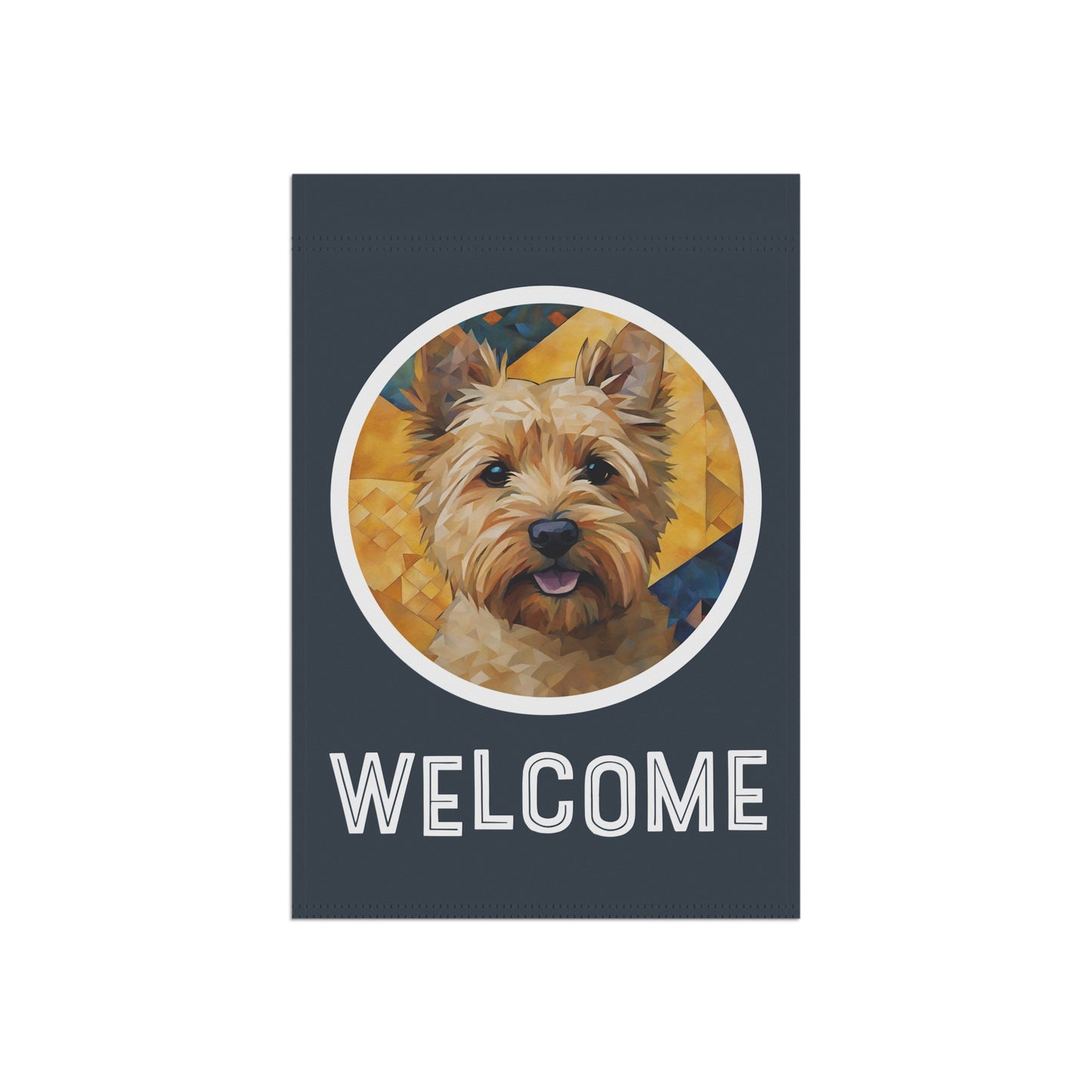Norwich Terrier Welcome 2-Sided Garden & House Flag/Banner