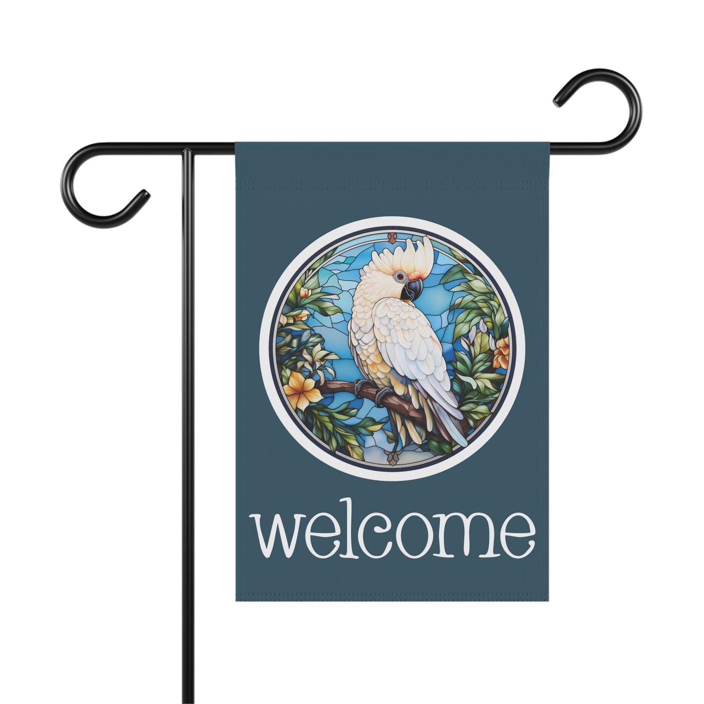 Cockatoo Welcome 2-Sided Garden & House Flag/Banner