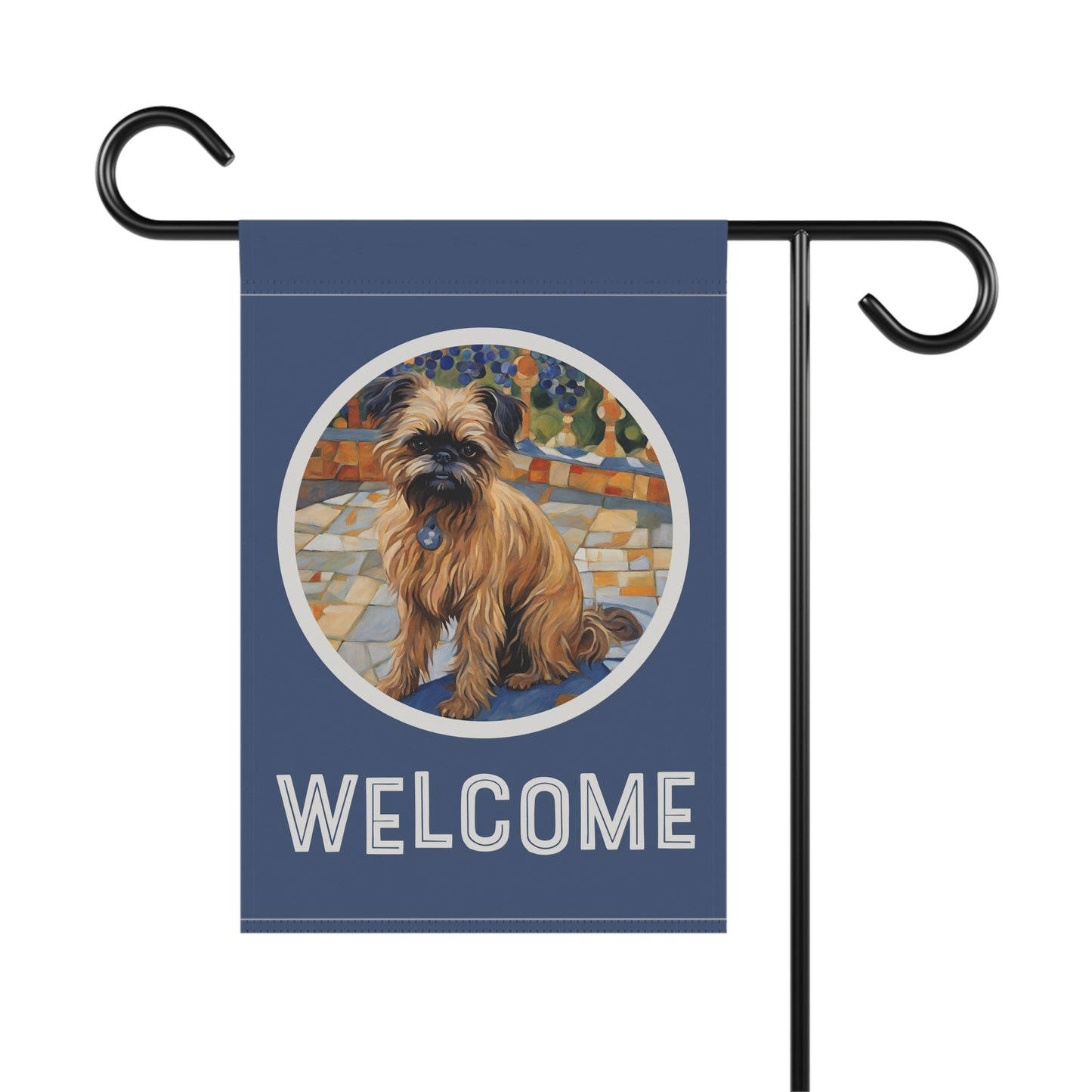 Brussels Griffon Welcome 2-Sided Garden & House Flag/Banner