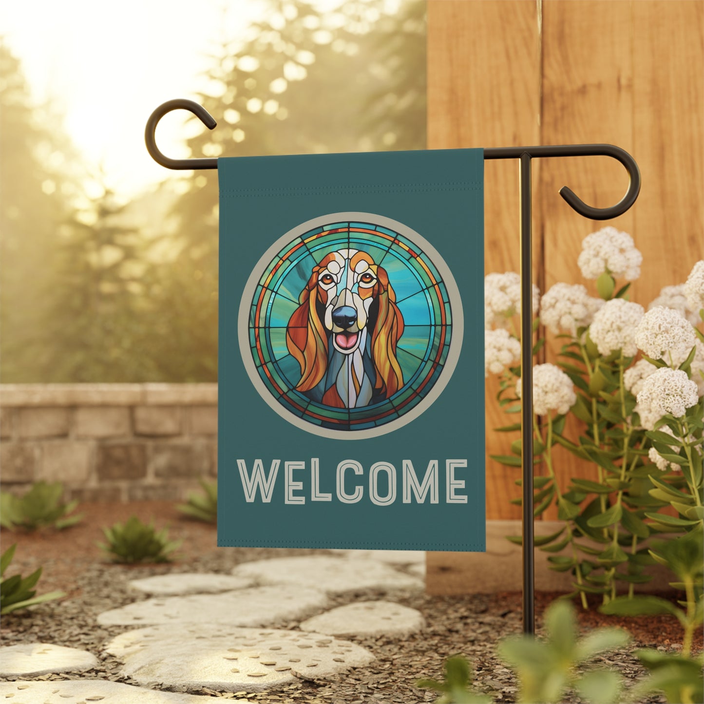 Saluki Welcome 2-Sided Garden & House Flag/Banner