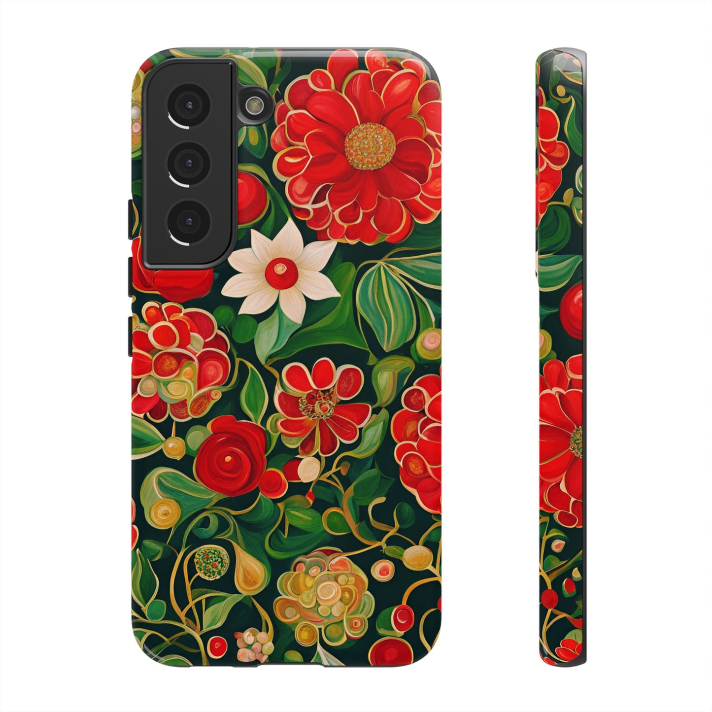 December Flowers iPhone Samsung Galaxy Google Pixel Tough Cases