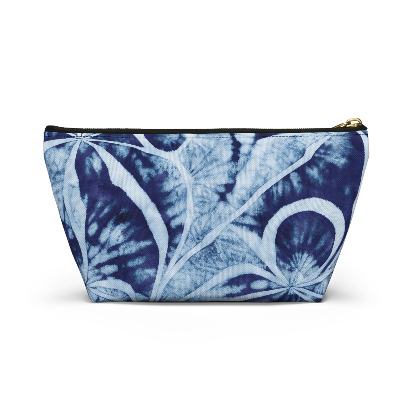 Shibori Indigo Accessory Pouch w T-bottom