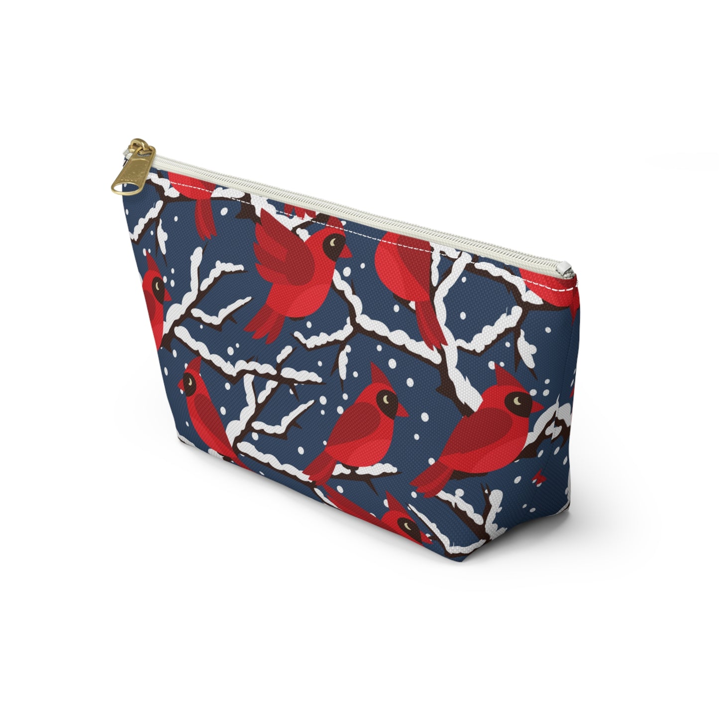 Cardinals on Snowy Branches Accessory Pouch w T-bottom