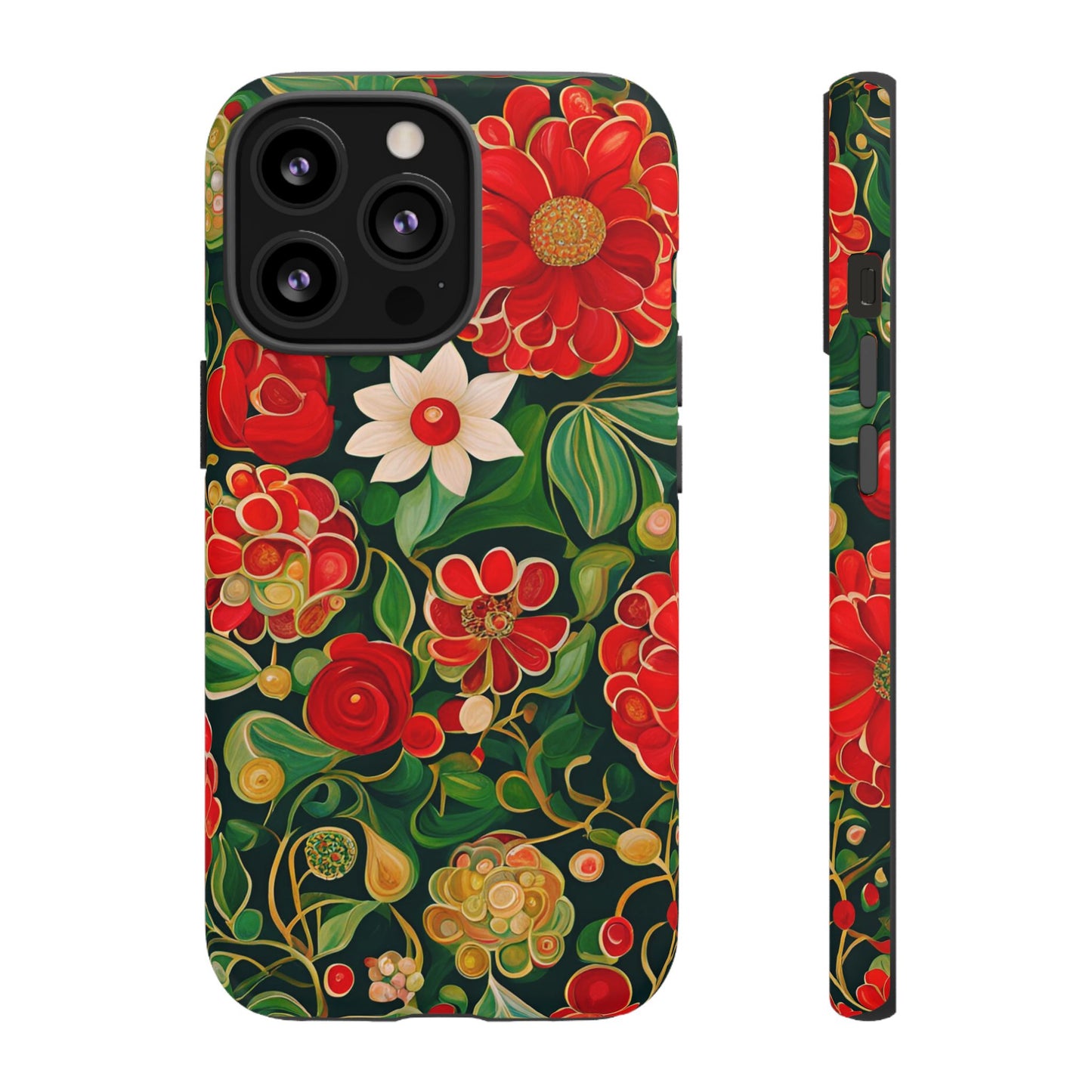 December Flowers iPhone Samsung Galaxy Google Pixel Tough Cases