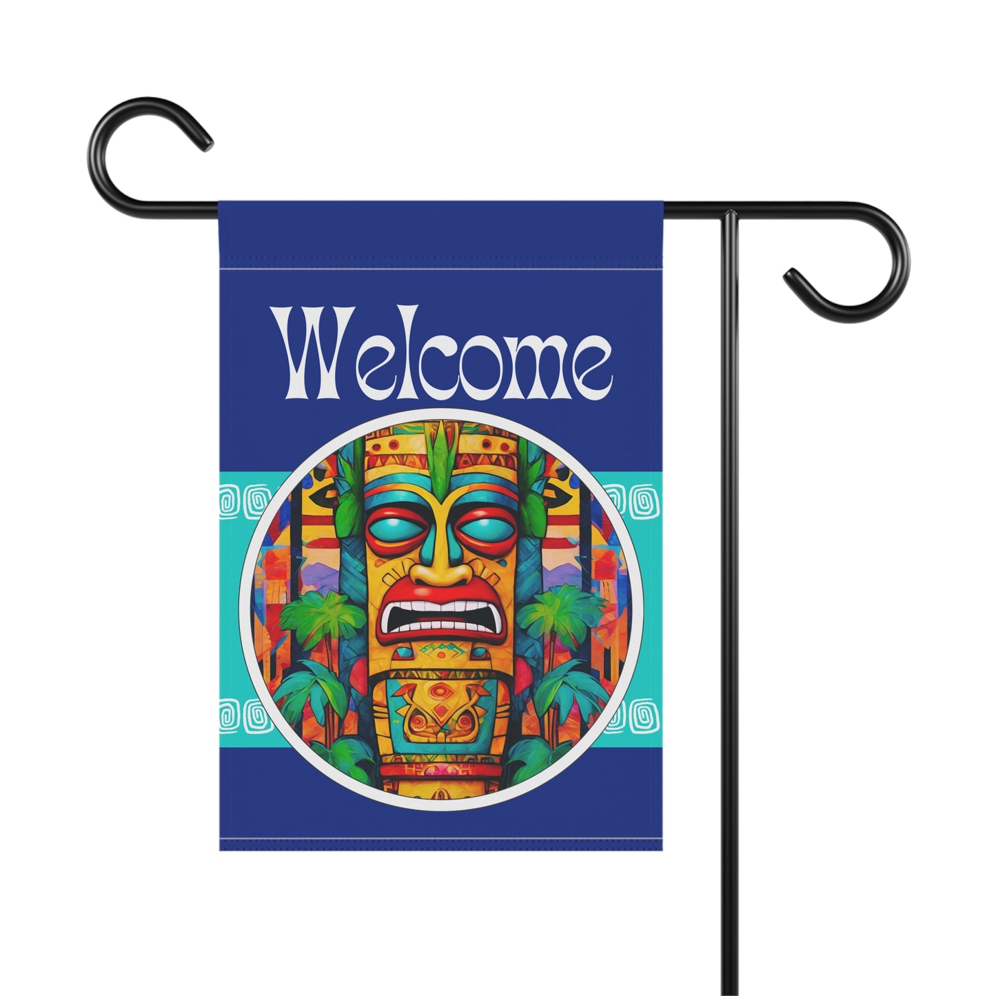 Tiki Steve Welcome 2-Sided Garden & House Flag/Banner