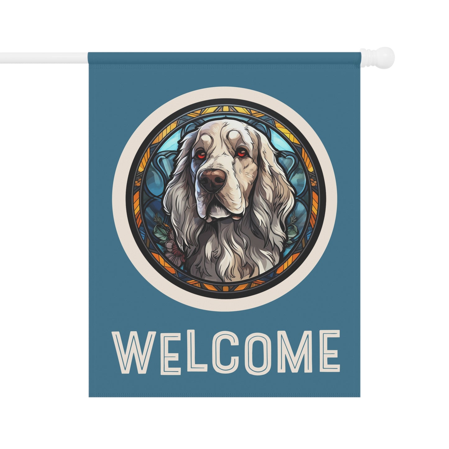 English Setter Welcome 2-Sided Garden & House Flag/Banner