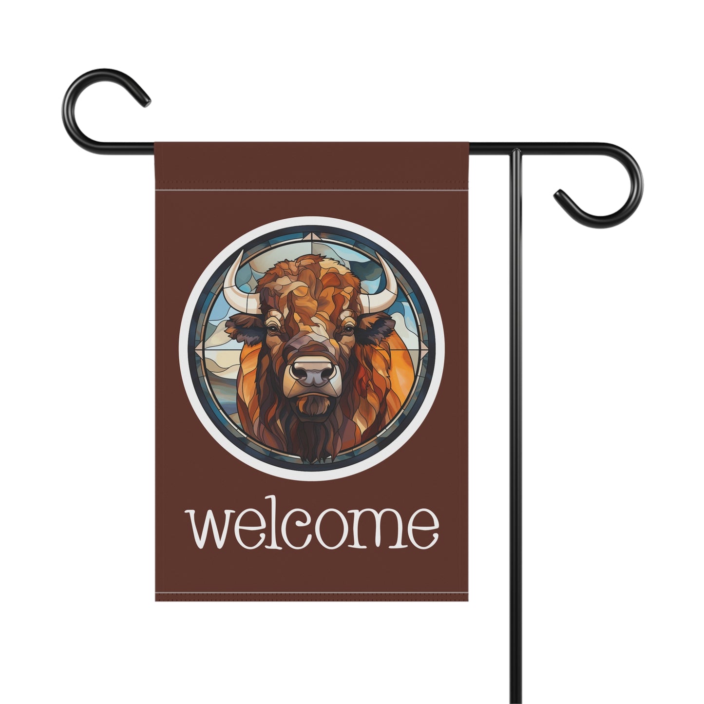 Bison Welcome 2-Sided Garden & House Flag/Banner