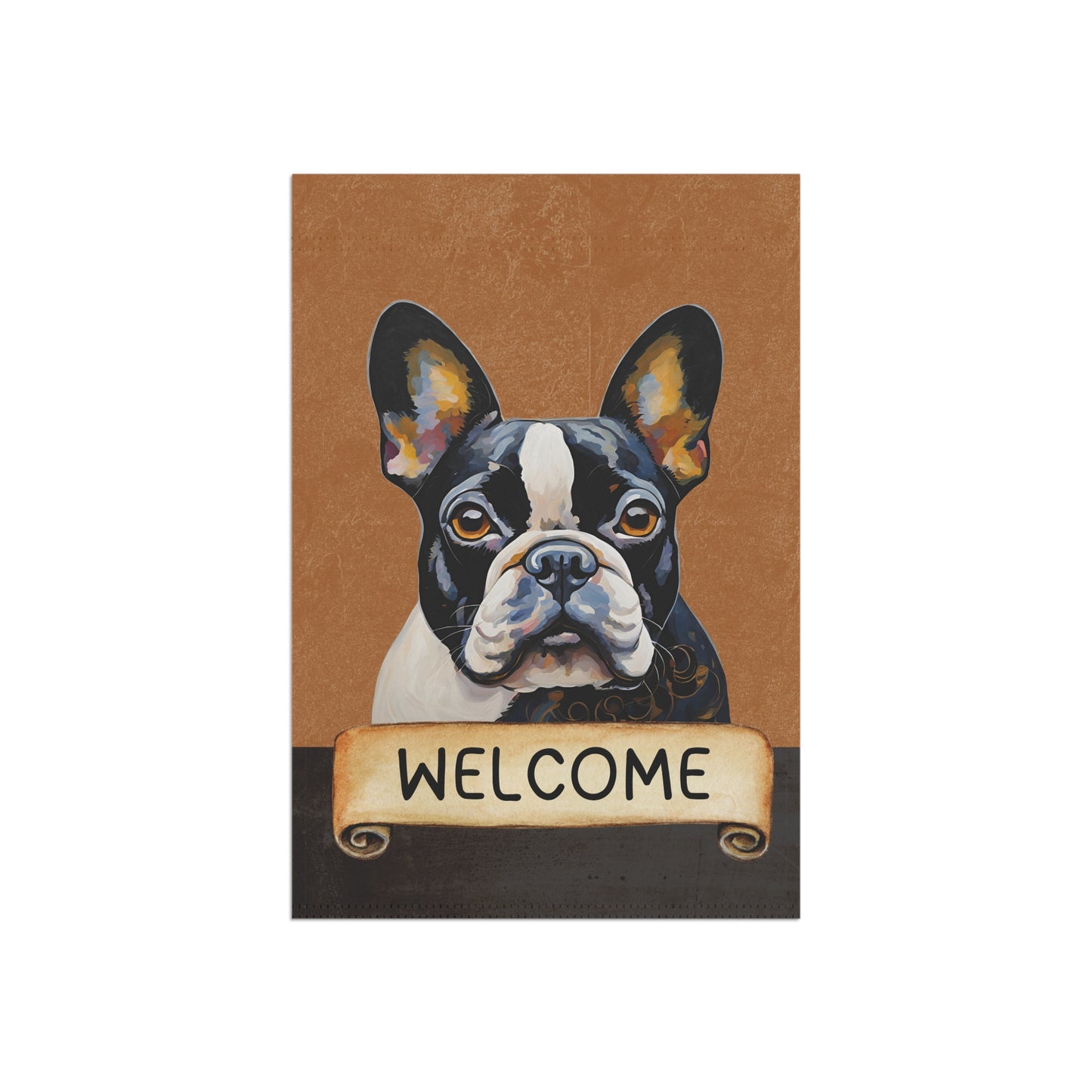 French Bulldog Welcome 2-Sided Garden & House Flag/Banner