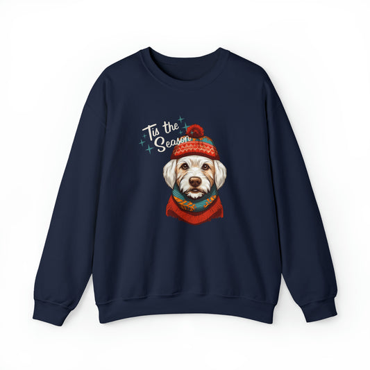 West Highland Terrier in Hat & Scarf Tis the Season Unisex Heavy Blend™ Crewneck Sweatshirt