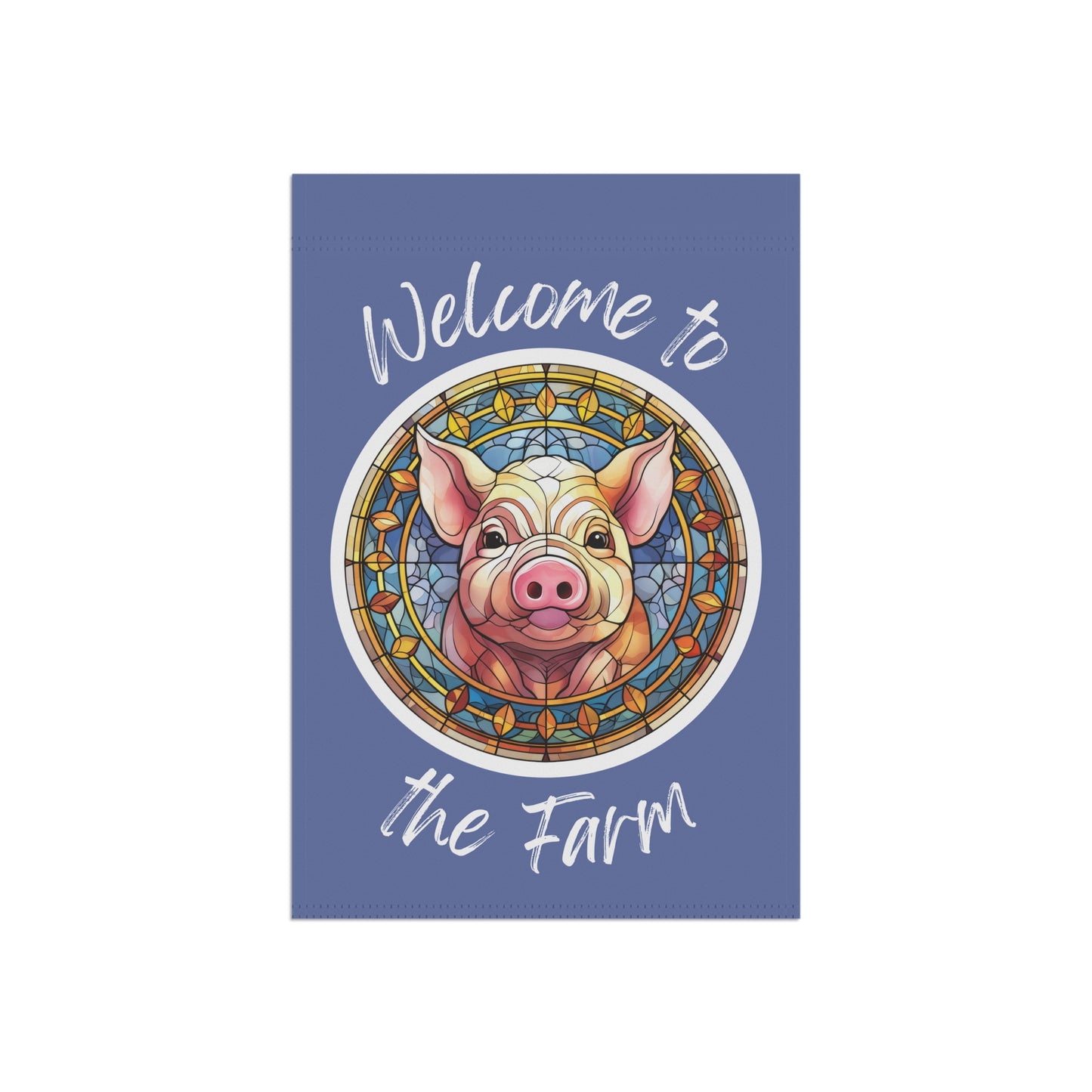 Welcome to the Farm Pig 2-Sided Garden & House Flag/Banner